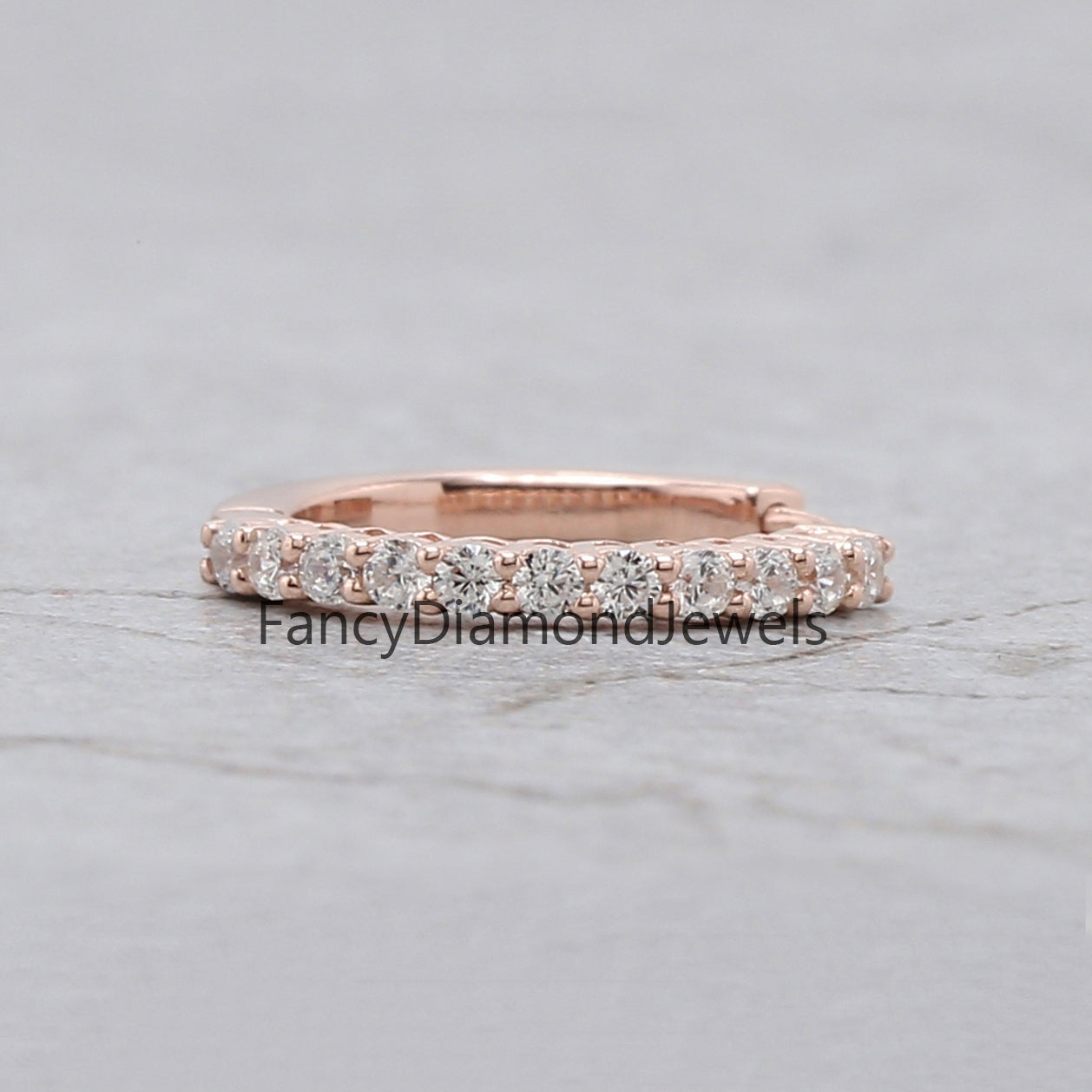 Natural Round White Diamond Nose Rings Engagement Wedding Gift Nose Ring 14K Solid Rose White Yellow Gold Nose Ring 0.13 CT KD977