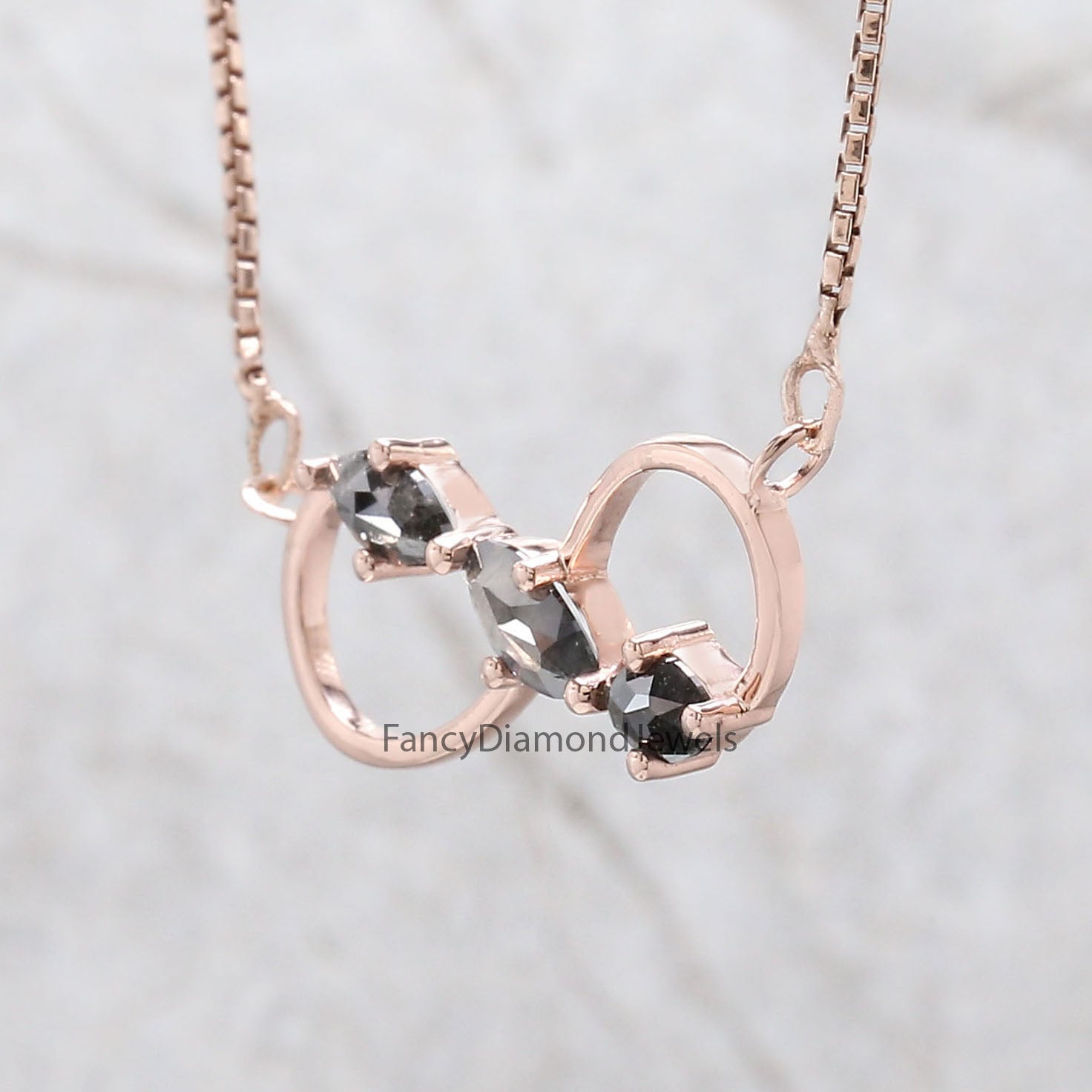 Marquise Salt And Pepper Diamond Pendant, Unique Diamond Pendant, Salt And Pepper Diamond Pendant, No Chain Including Only Pendant KDL014