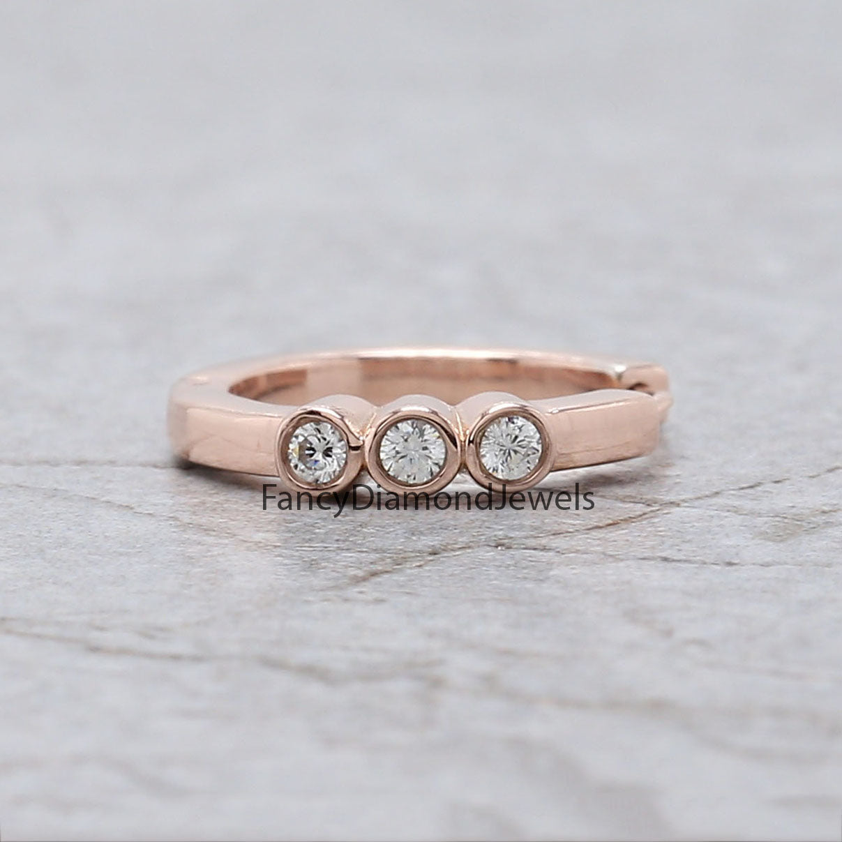 Natural White Round Diamond Nose Rings Engagement Wedding Gift Nose Ring 14K Solid Rose White Yellow Gold Nose Ring 0.05 CT KD974