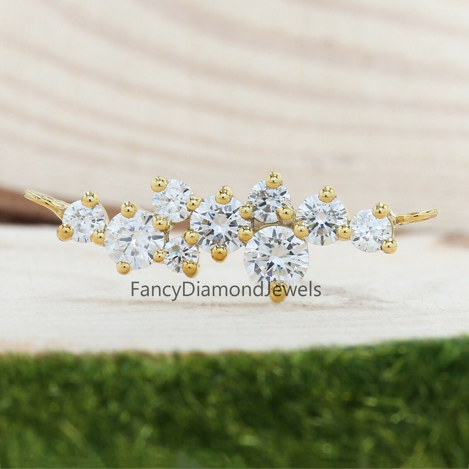 Round Brilliant Cut White Diamond Pendant, Round Unique Diamond Pendant, Dangling Diamond Pendant, No Chain Including Only Pendant KD943