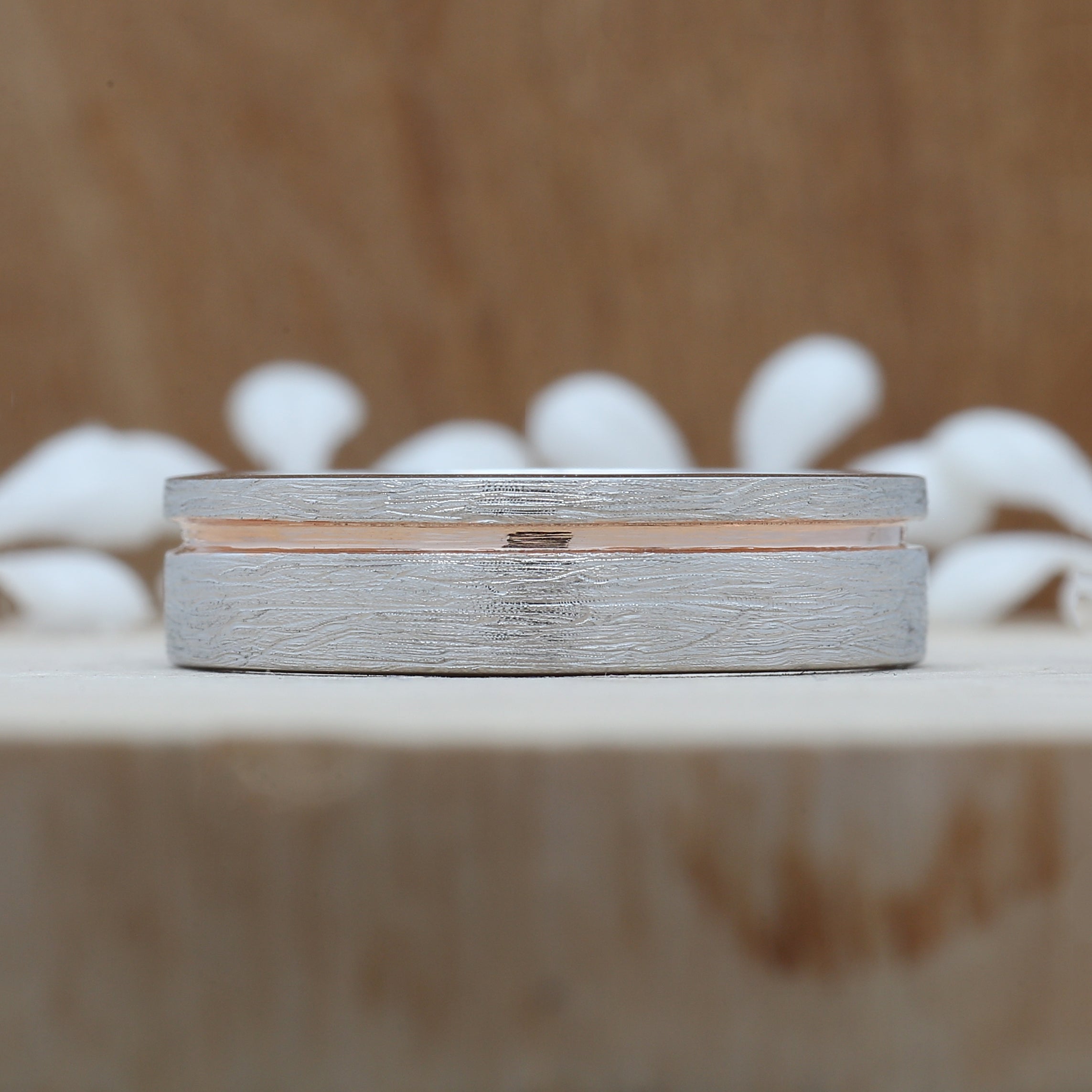 14K White Gold Band Ring Engagement Wedding Gift Band Ring KD878