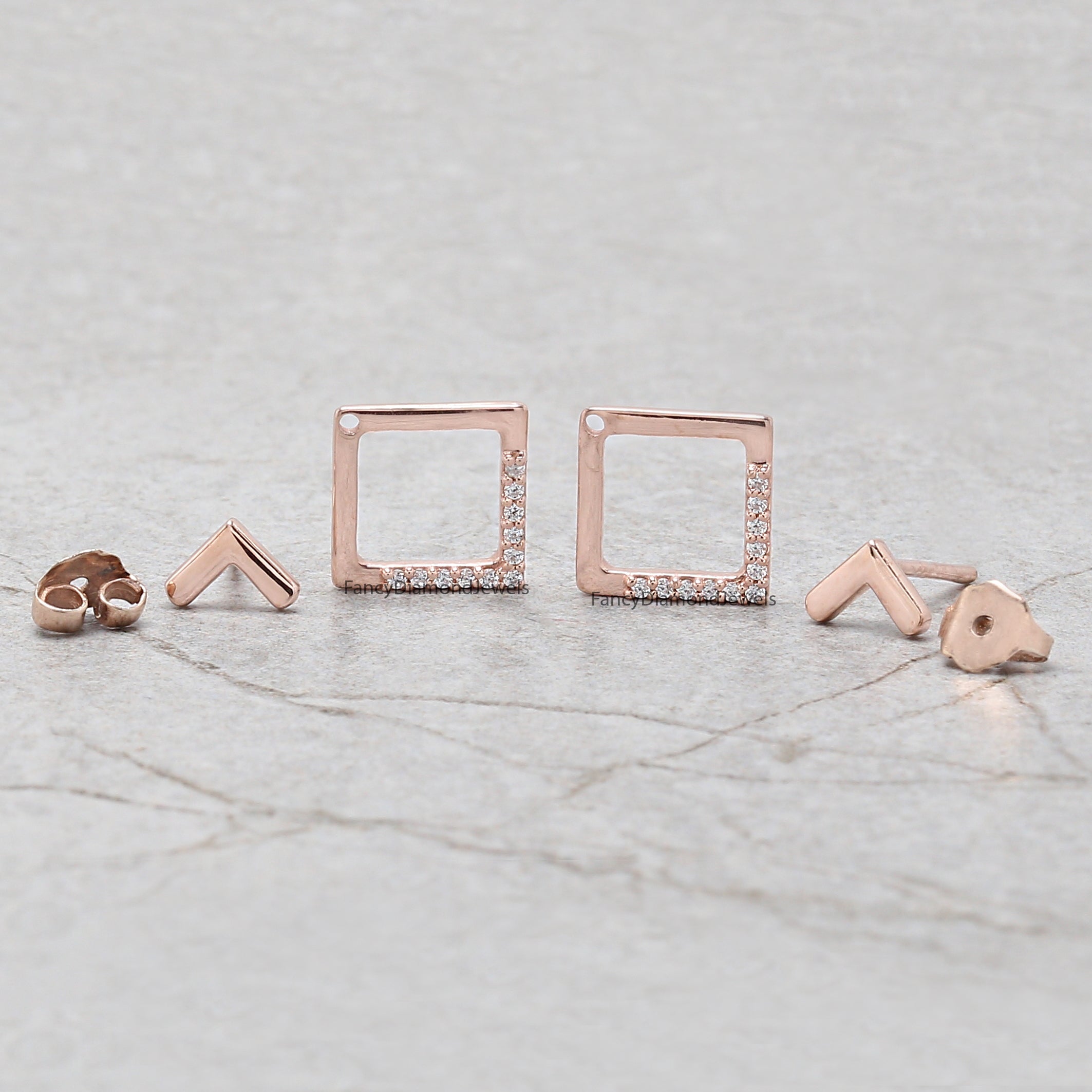 Round White Color Diamond Earring Engagement Wedding Gift Earring 14K Solid Rose White Yellow Gold Earring 0.11 CT KD1077