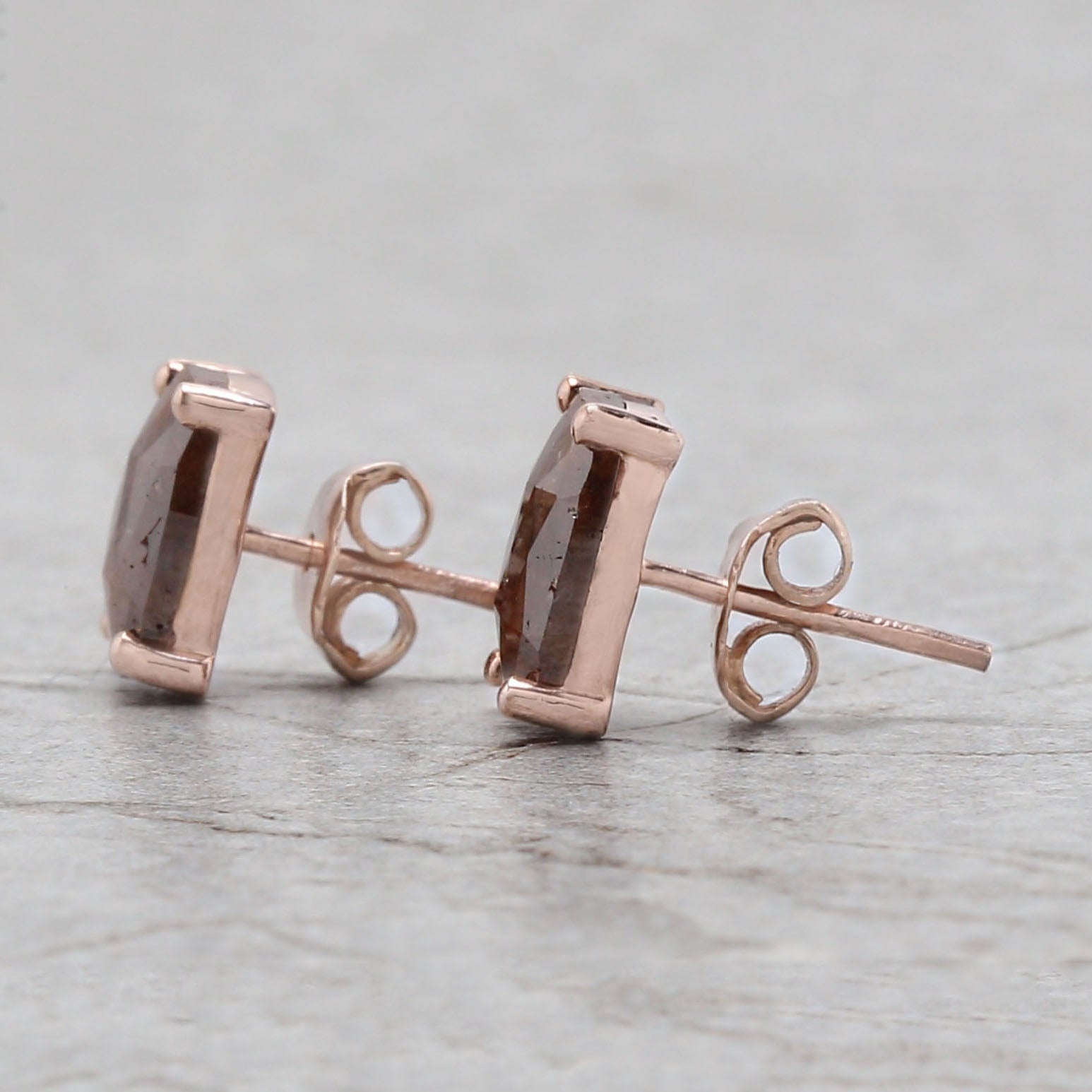 Cushion Brown Color Diamond Earring Engagement Wedding Gift Earring 14K Solid Rose White Yellow Gold Earring 2.49 CT KDN8224