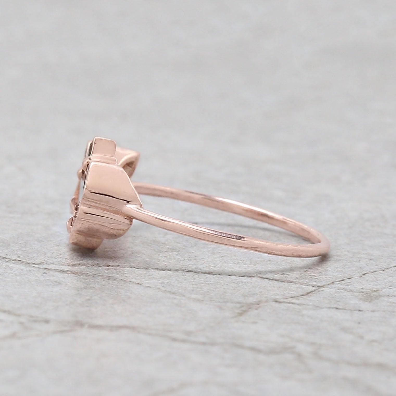 Fish Black Color Diamond Ring Engagement Wedding Gift Ring 14K Solid Rose White Yellow Gold Ring 0.63 CT KDK2360