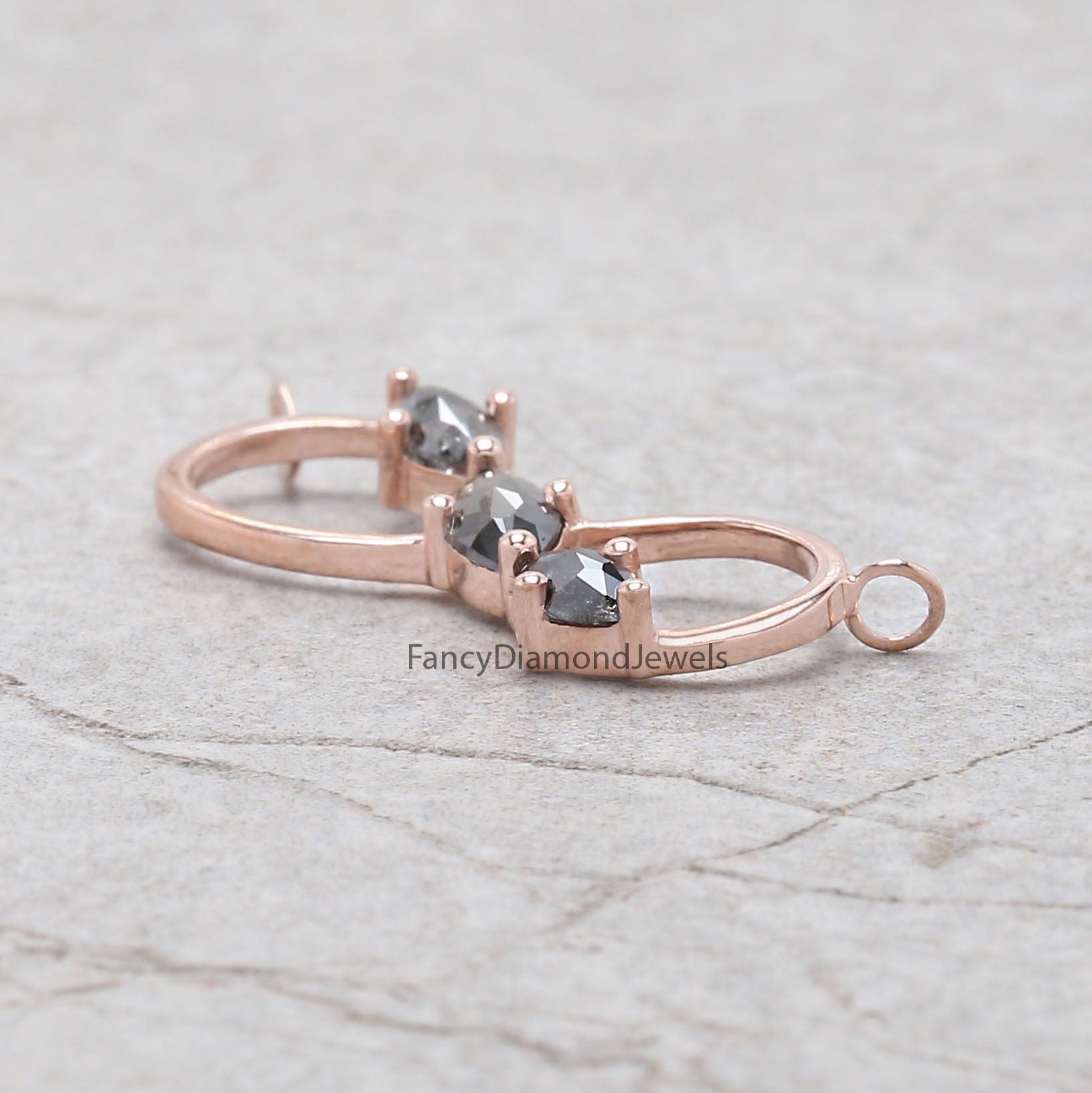 Marquise Salt And Pepper Diamond Pendant, Unique Diamond Pendant, Salt And Pepper Diamond Pendant, No Chain Including Only Pendant KDL014