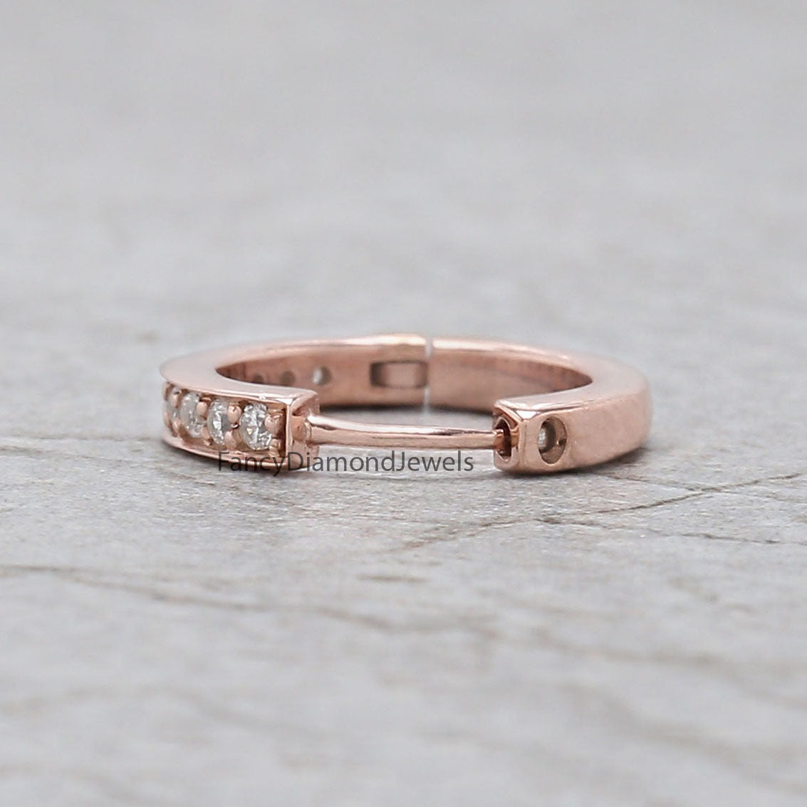 Natural Round White Diamond Nose Rings Engagement Wedding Gift Nose Ring 14K Solid Rose White Yellow Gold Nose Ring 0.07 CT KD1012