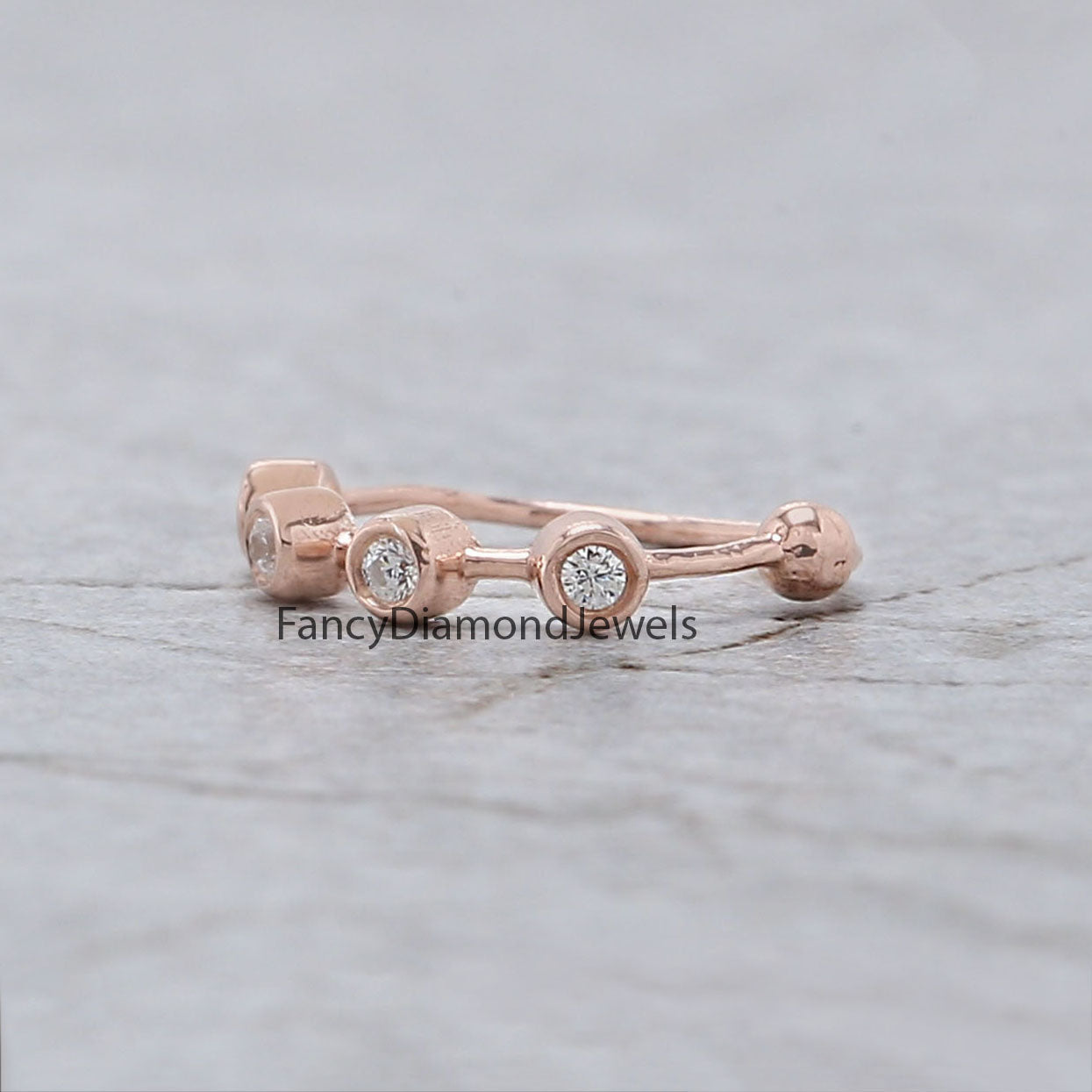 Natural White Round Diamond Nose Rings Engagement Wedding Gift Nose Ring 14K Solid Rose White Yellow Gold Nose Ring 0.03 CT KD980