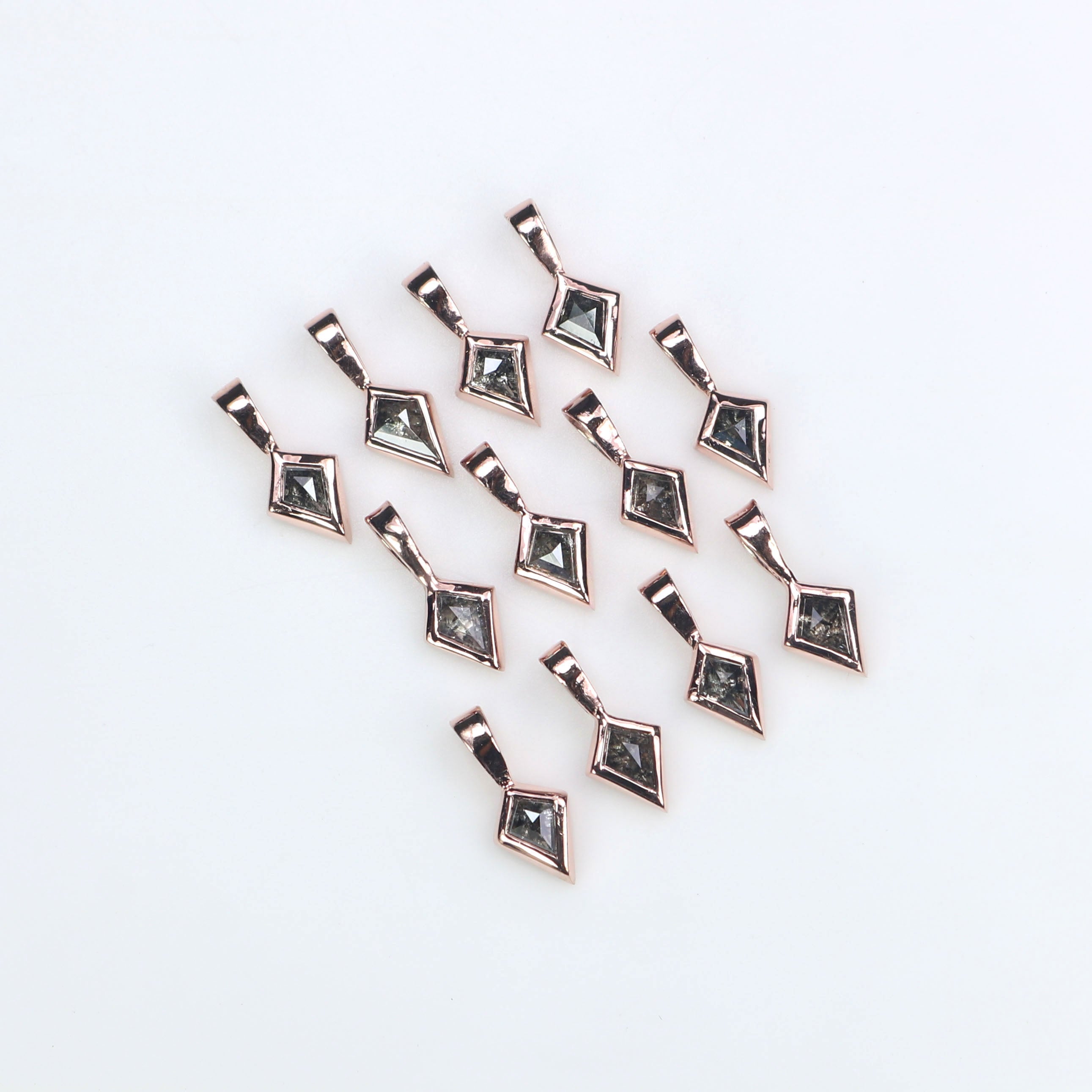 Kite Salt And Pepper Diamond Pendant, Unique Diamond Pendant, Salt And Pepper Diamond Pendant, No Chain Including Only Pendant KD1088