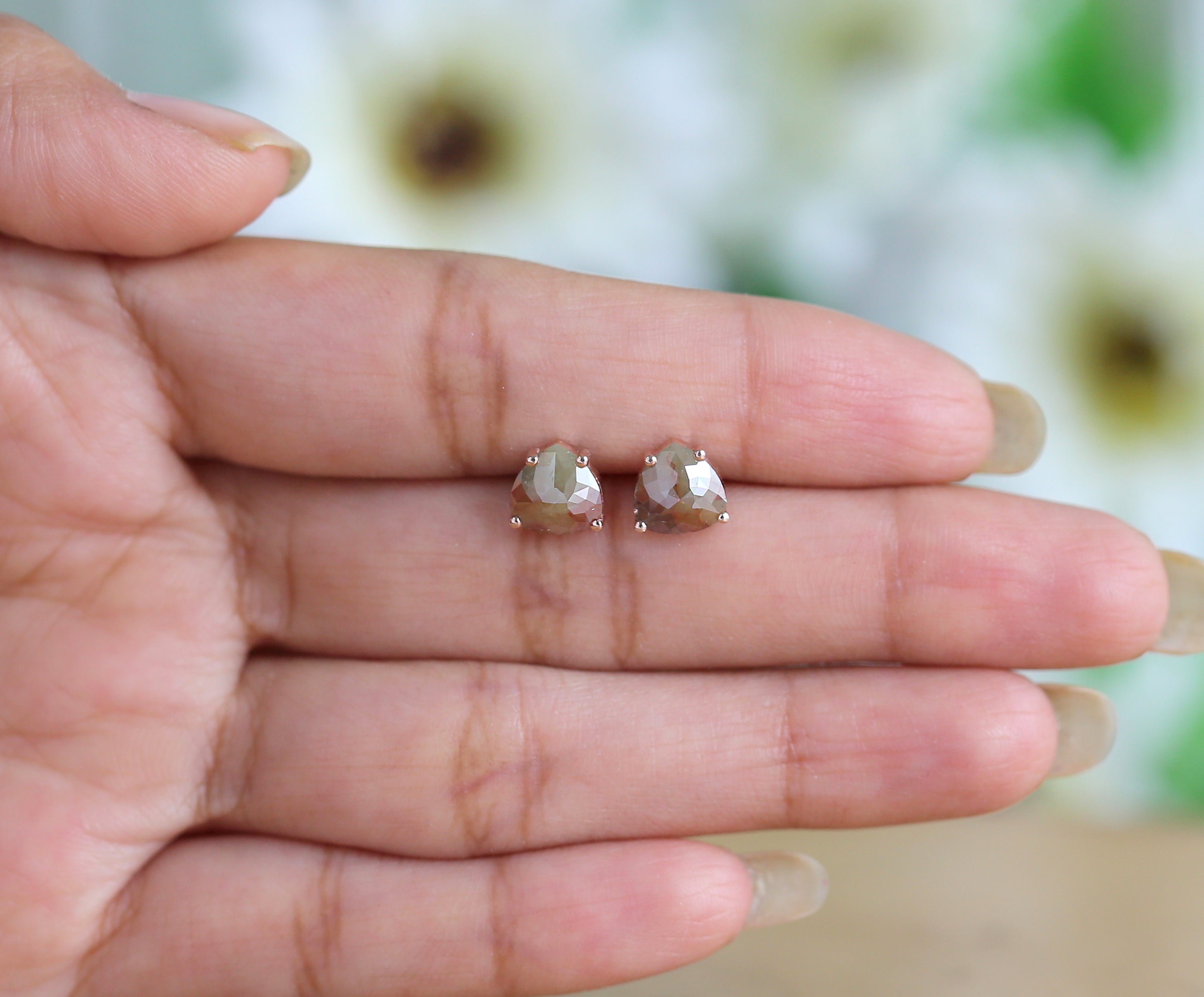 Pear Yellow Brown Color Diamond Earring Engagement Wedding Gift Earring 14K Solid Rose White Yellow Gold Earring 1.85 CT KDN6993