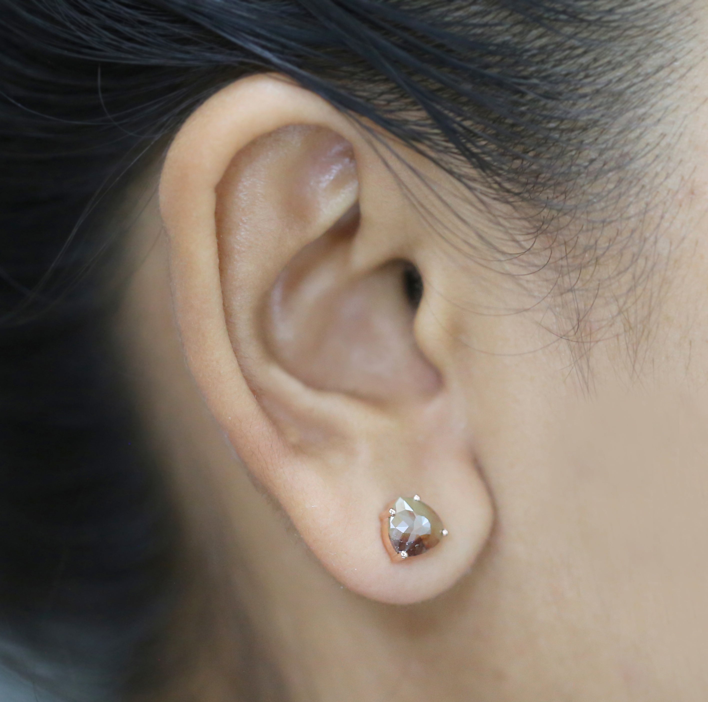 Pear Yellow Brown Color Diamond Earring Engagement Wedding Gift Earring 14K Solid Rose White Yellow Gold Earring 1.85 CT KDN6993