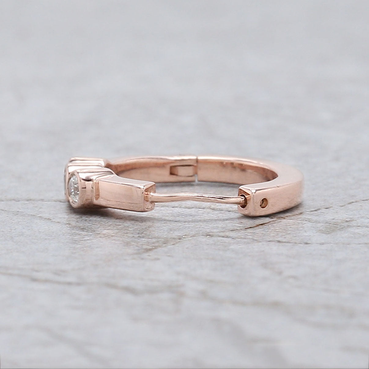 Natural White Round Diamond Nose Rings Engagement Wedding Gift Nose Ring 14K Solid Rose White Yellow Gold Nose Ring 0.05 CT KD974