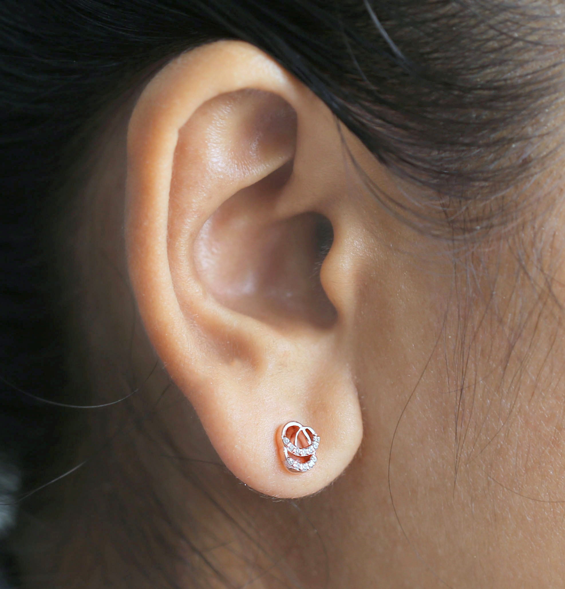 Round White Color Diamond Earring Engagement Wedding Gift Earring 14K Solid Rose White Yellow Gold Earring 0.12 CT KD991