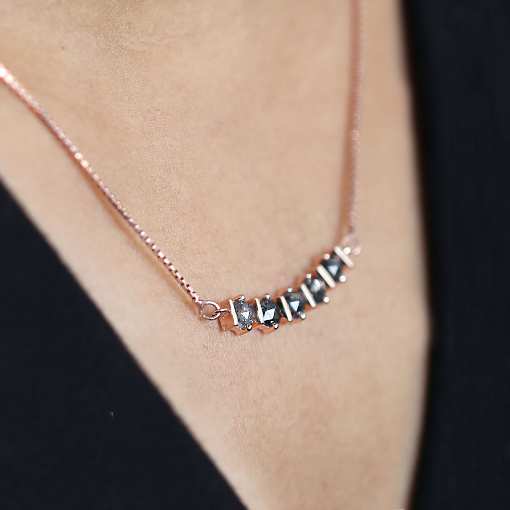 Round Rose Cut Salt And Pepper Diamond Pendant, Unique Diamond Pendant, Dangling Diamond Pendant, No Chain Including Only Pendant KDL7491