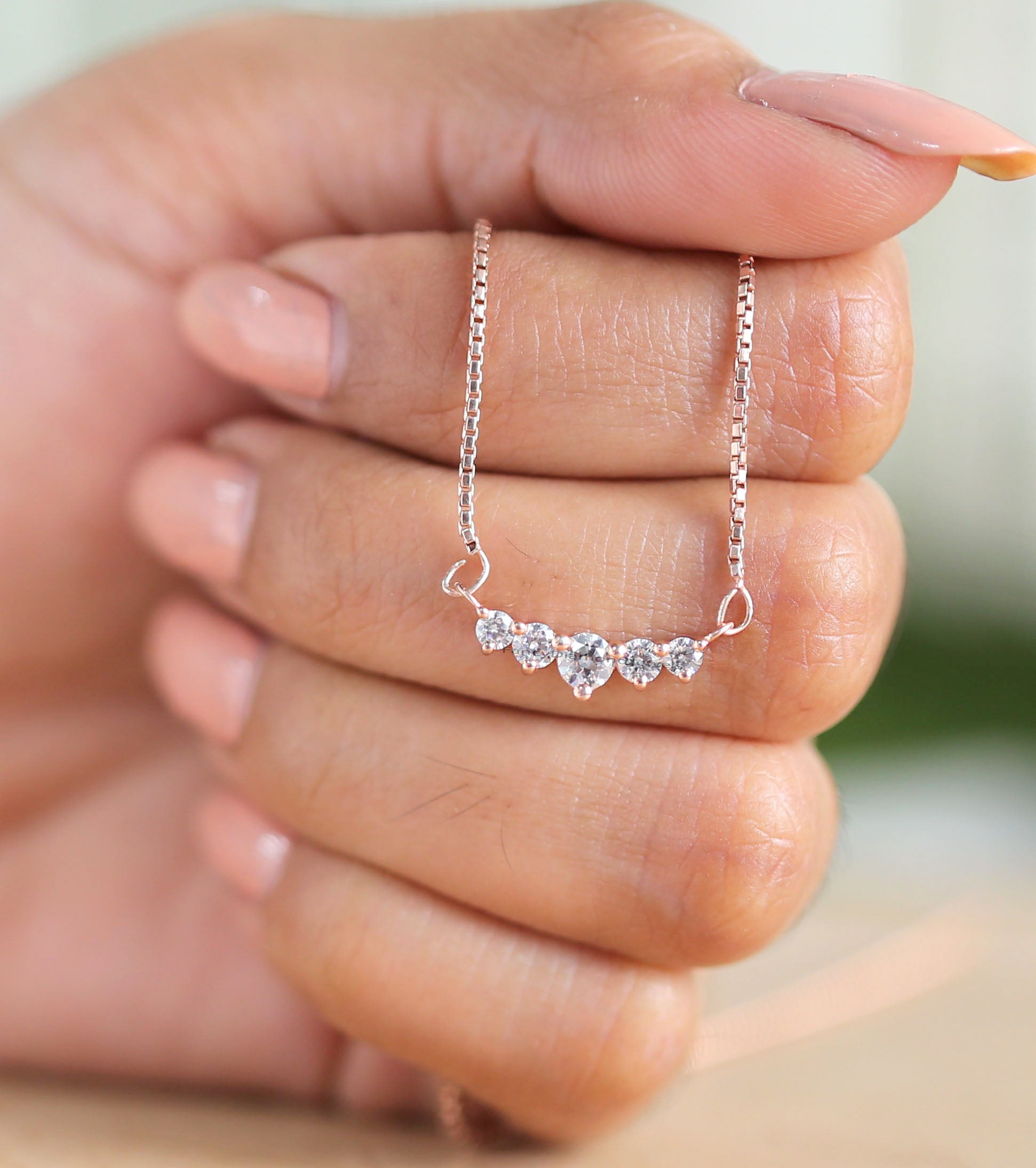 Round Brilliant Cut White Color Diamond Pendant Engagement Wedding Gift Pendant 14K Solid Rose White Yellow Gold Pendant 0.43 CT KD1003