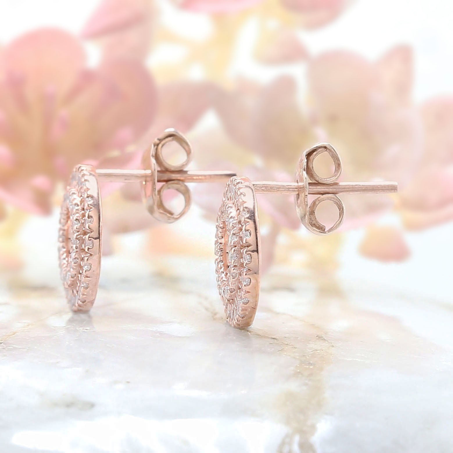 Round White Color Diamond Earring Engagement Wedding Gift Earring 14K Solid Rose White Yellow Gold Earring 0.57 CT KD975