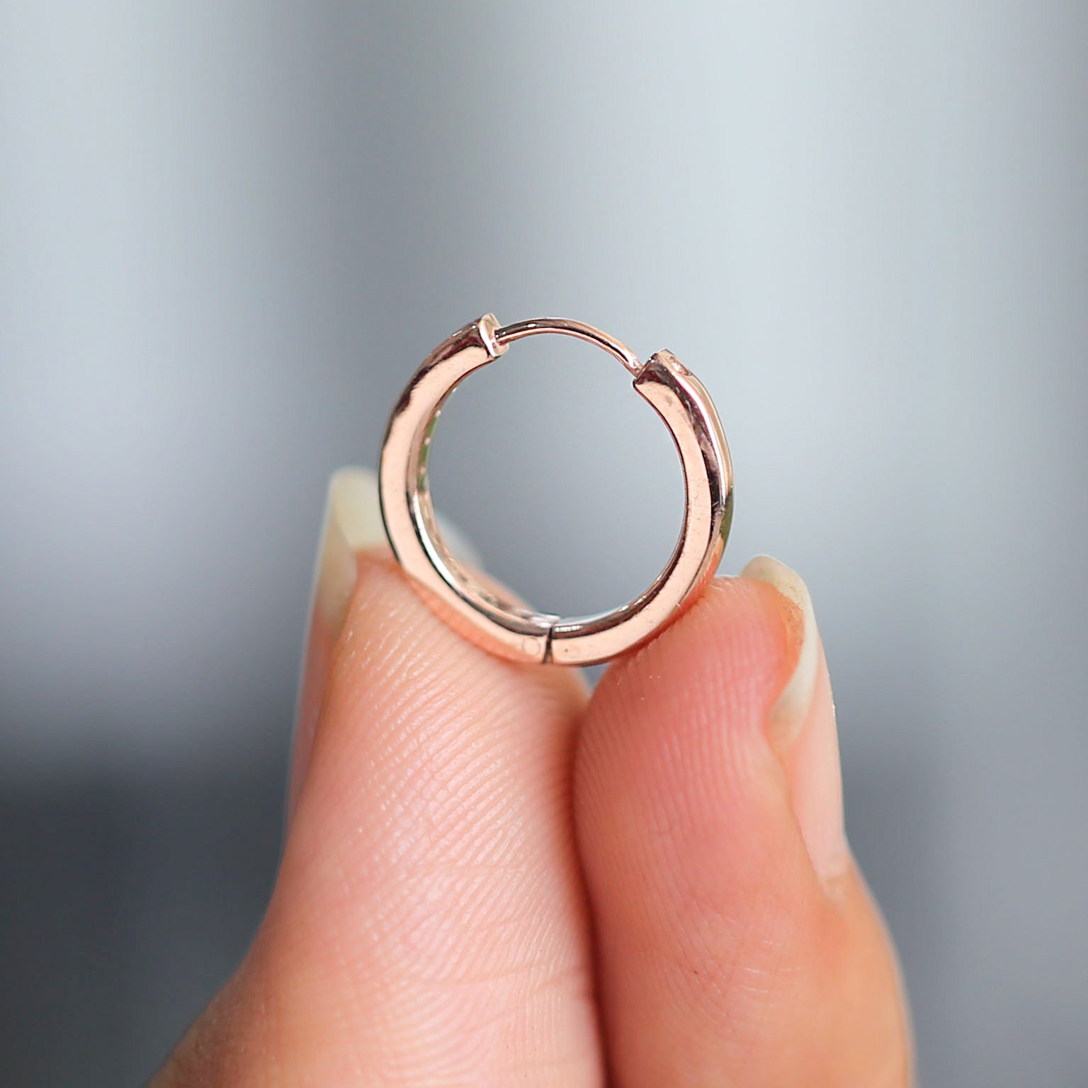 Natural Round White Diamond Nose Rings Engagement Wedding Gift Nose Ring 14K Solid Rose White Yellow Gold Nose Ring 0.07 CT KD1012