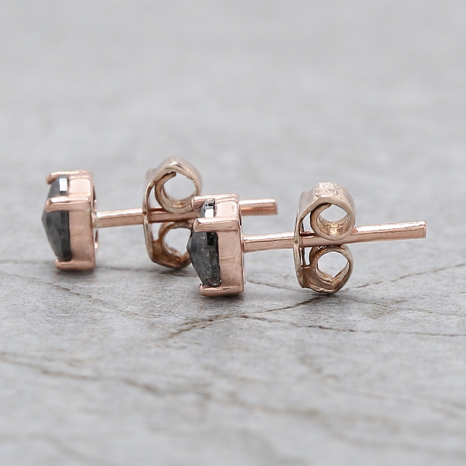 Oval Salt And Pepper Diamond Earring Engagement Wedding Gift Earring 14K Solid Rose White Yellow Gold Earring 0.66 CT QL2545