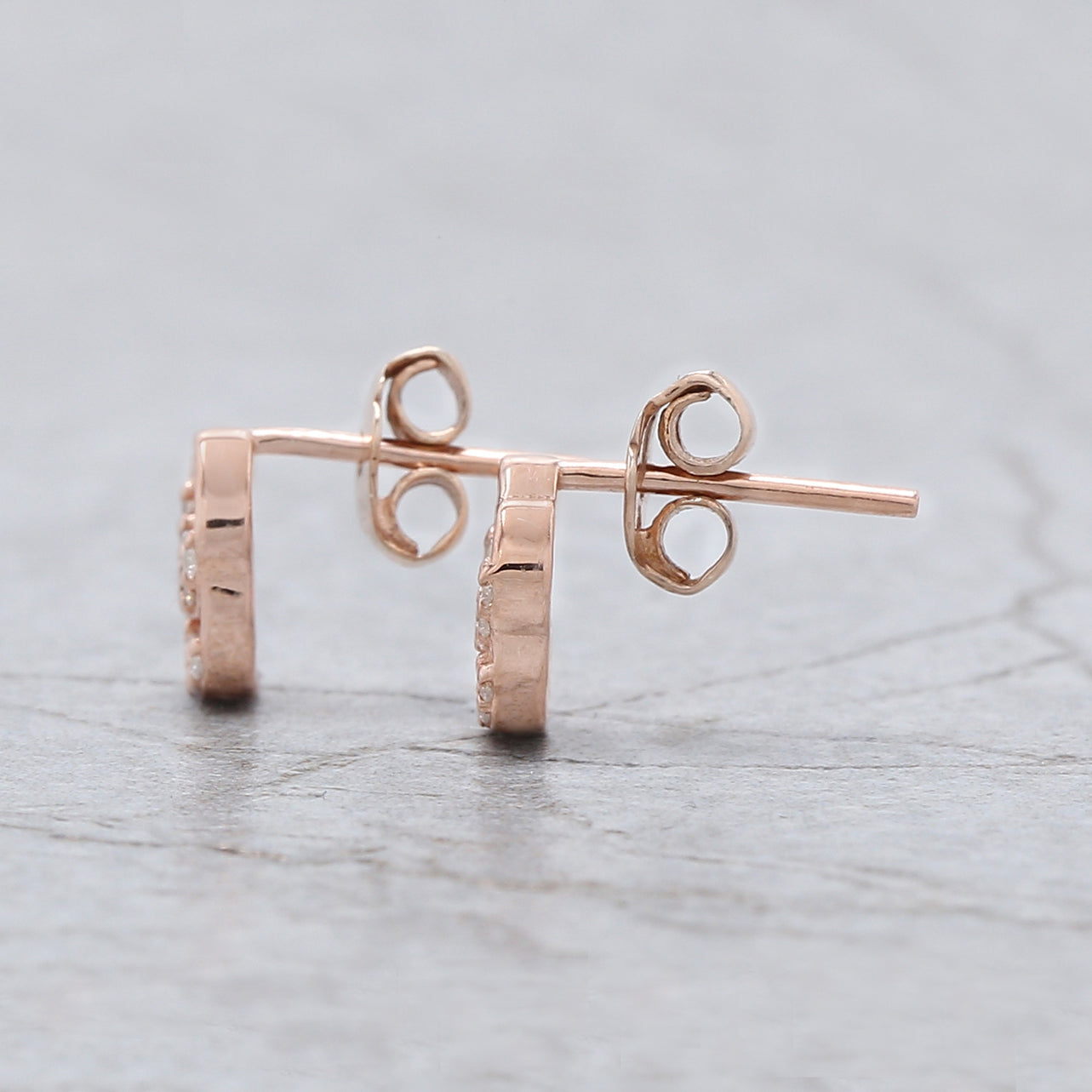 Round White Color Diamond Earring Engagement Wedding Gift Earring 14K Solid Rose White Yellow Gold Earring 0.12 CT KD991