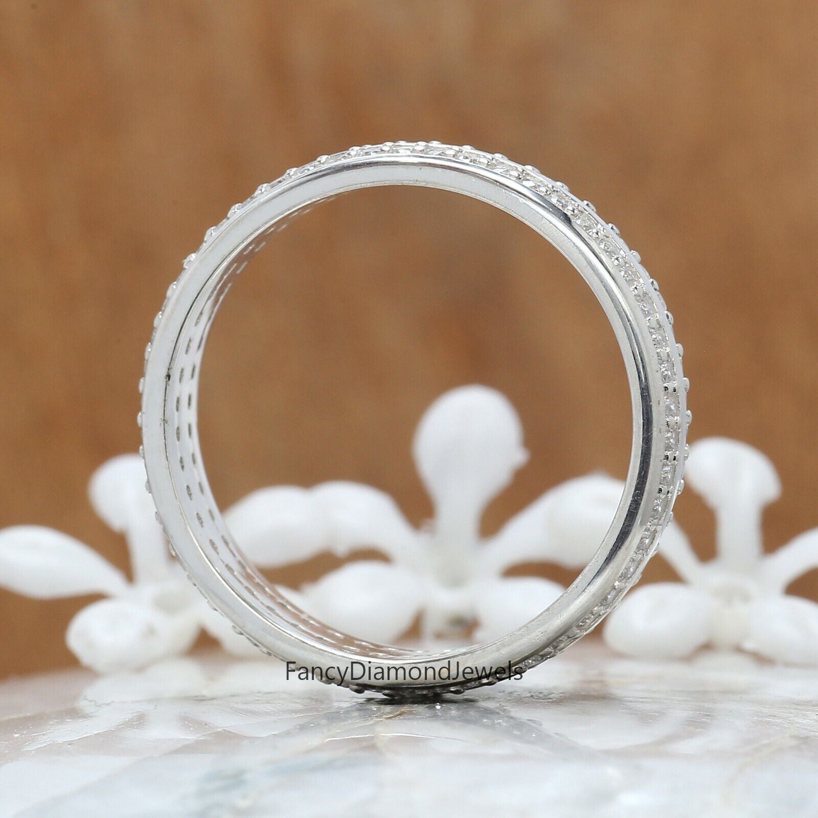 0.71 Ct, Men's Wedding Ring, White Diamond Band, Ring For Men, Round Diamond Band, Unique Men's Ring, Gift For Him KD932