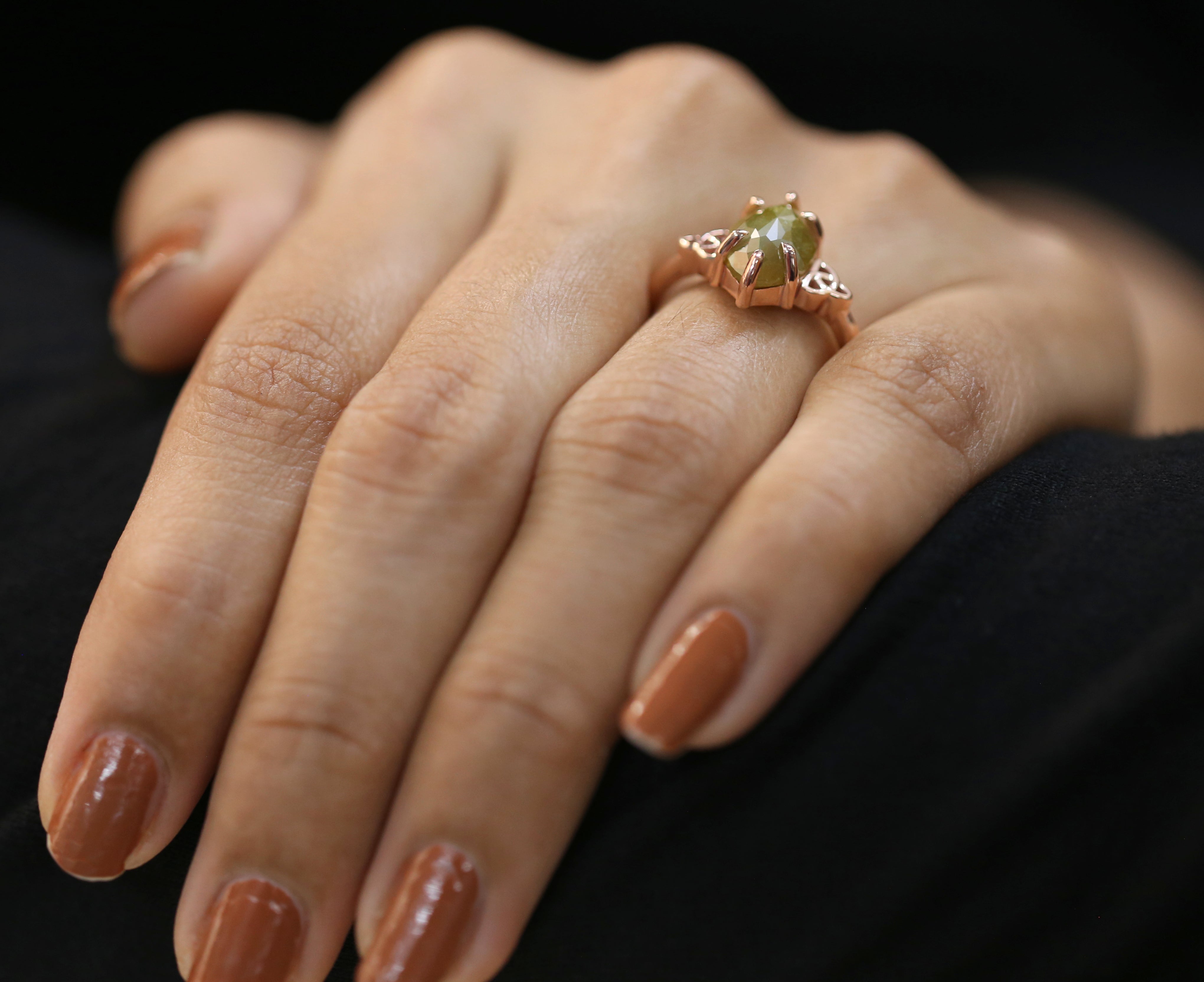 Marquise Shape Yellow Color Diamond Ring 3.06 Ct 11.60 MM Marquise Cut Diamond Ring 14K Rose Gold Silver Engagement Ring Gift For Her QL6773