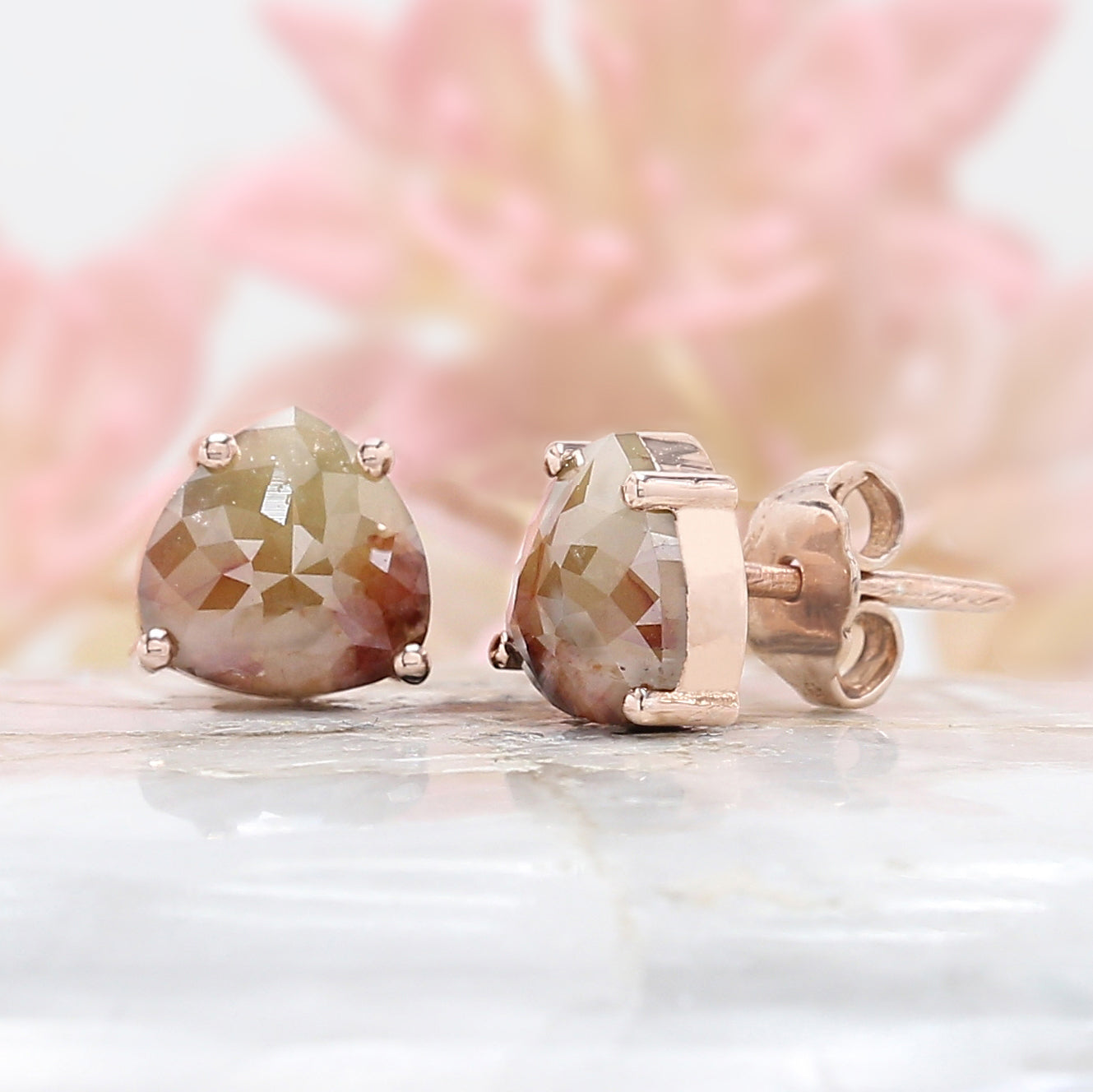 Pear Yellow Brown Color Diamond Earring Engagement Wedding Gift Earring 14K Solid Rose White Yellow Gold Earring 1.85 CT KDN6993