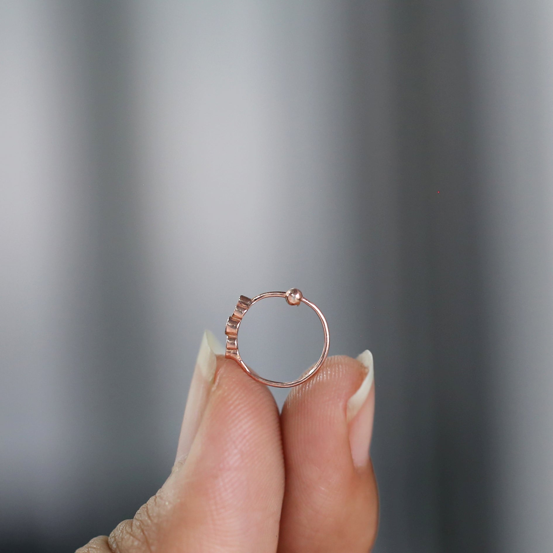 Natural Round White Diamond Nose Rings Engagement Wedding Gift Nose Ring 14K Solid Rose White Yellow Gold Nose Ring 0.01 CT KD1010