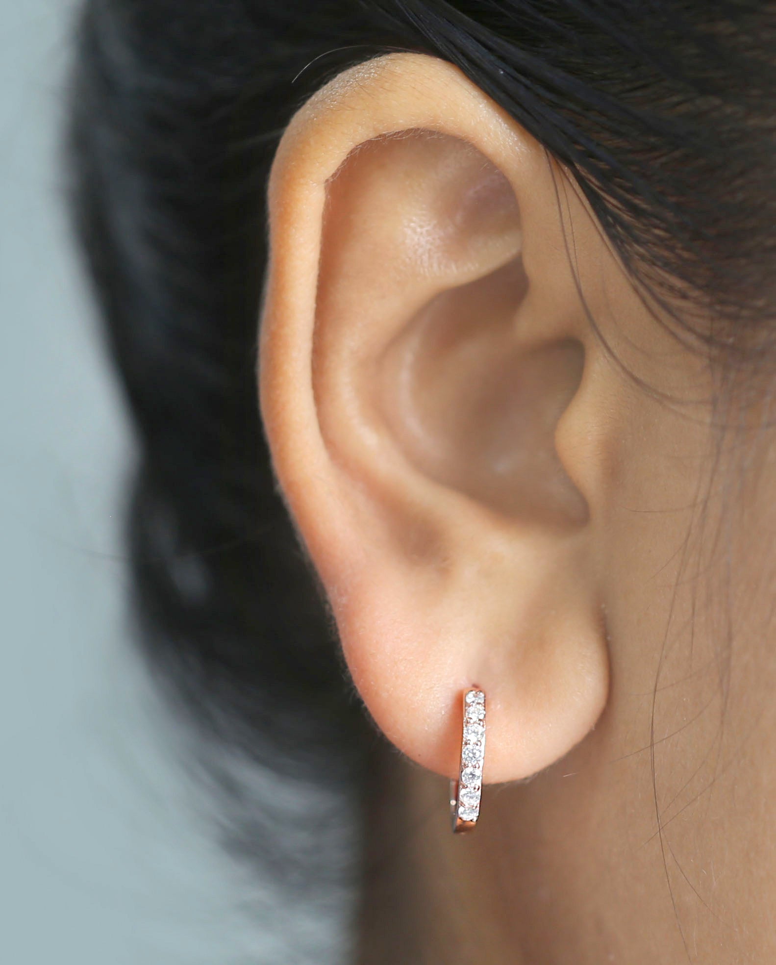 Round White Color Diamond Earring Engagement Wedding Gift Earring 14K Solid Rose White Yellow Gold Earring 0.25 CT KD985