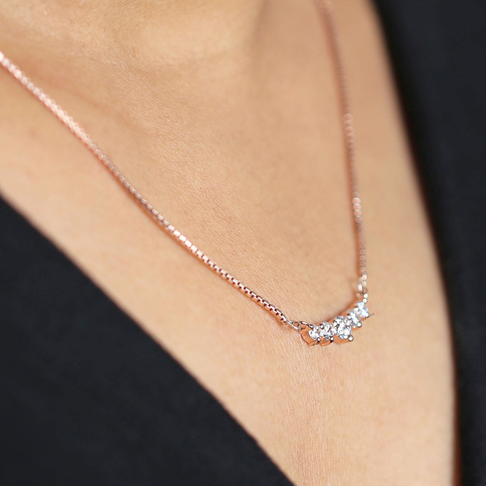 Round Brilliant Cut White Color Diamond Pendant Engagement Wedding Gift Pendant 14K Solid Rose White Yellow Gold Pendant 0.43 CT KD1003