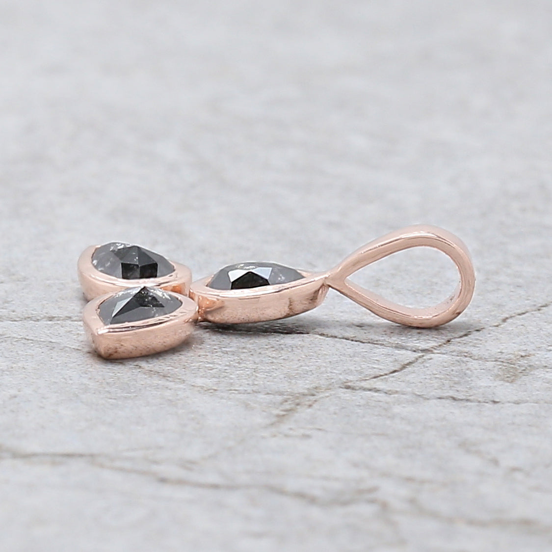 Pear Salt And Pepper Diamond Pendant, Unique Diamond Pendant, Salt And Pepper Diamond Pendant, No Chain Including Only Pendant, KDL1980