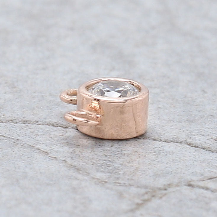 Round Brilliant Cut White Color Diamond Pendant Engagement Wedding Gift Pendant 14K Solid Rose White Yellow Gold Pendant 0.17 CT KD1002