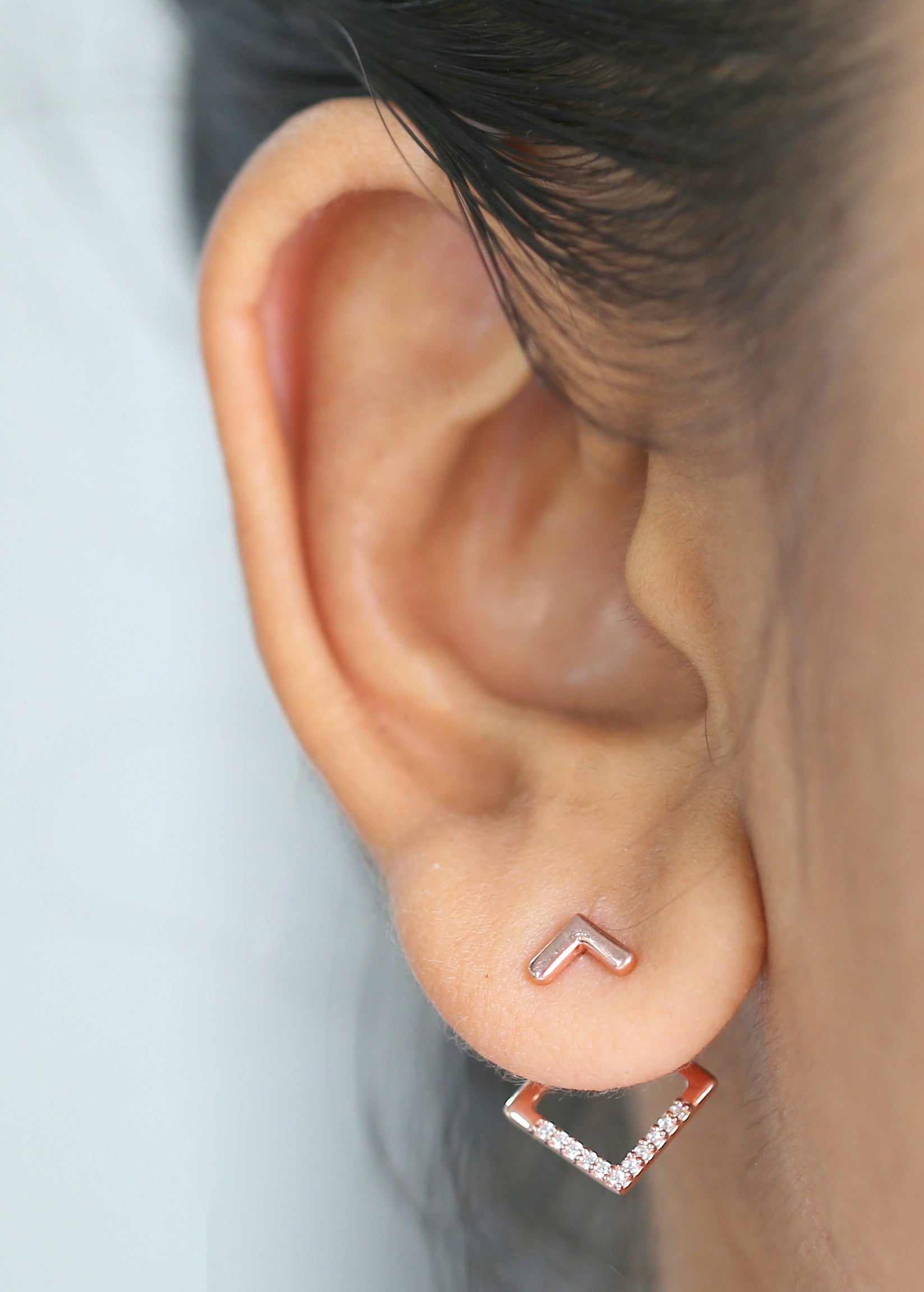 Round White Color Diamond Earring Engagement Wedding Gift Earring 14K Solid Rose White Yellow Gold Earring 0.11 CT KD1077