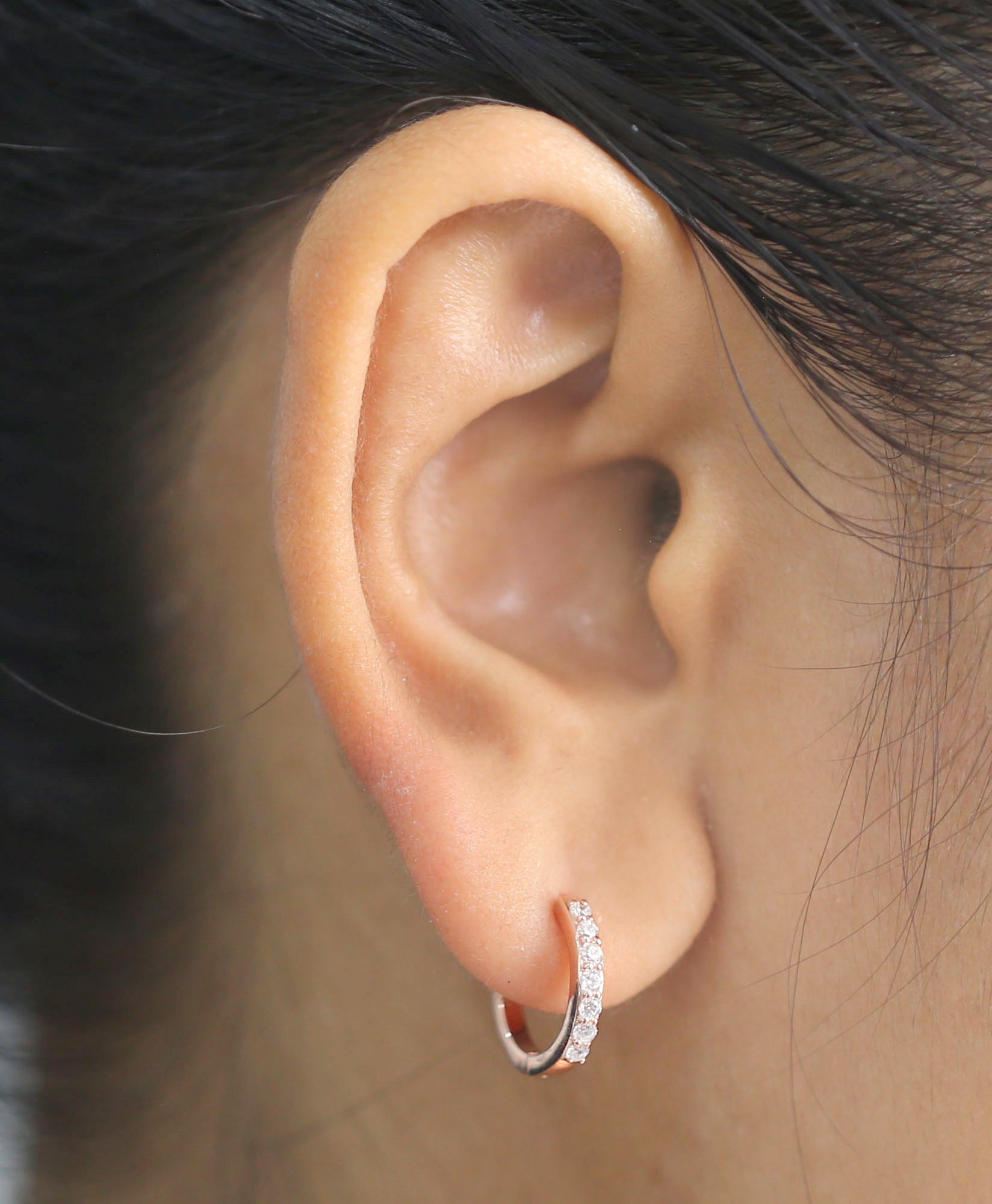 Round White Color Diamond Earring Engagement Wedding Gift Earring 14K Solid Rose White Yellow Gold Earring 0.25 CT KD985