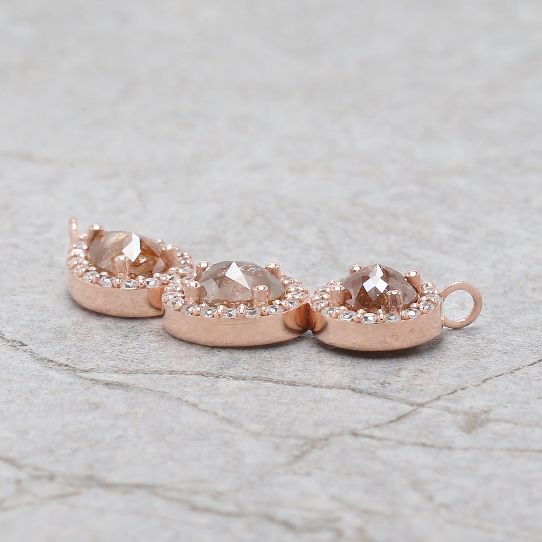 Mix Shape Brown Color Diamond Pendant Engagement Wedding Gift Pendant 14K Solid Rose White Yellow Gold Pendant 1.96 CT KDN1998