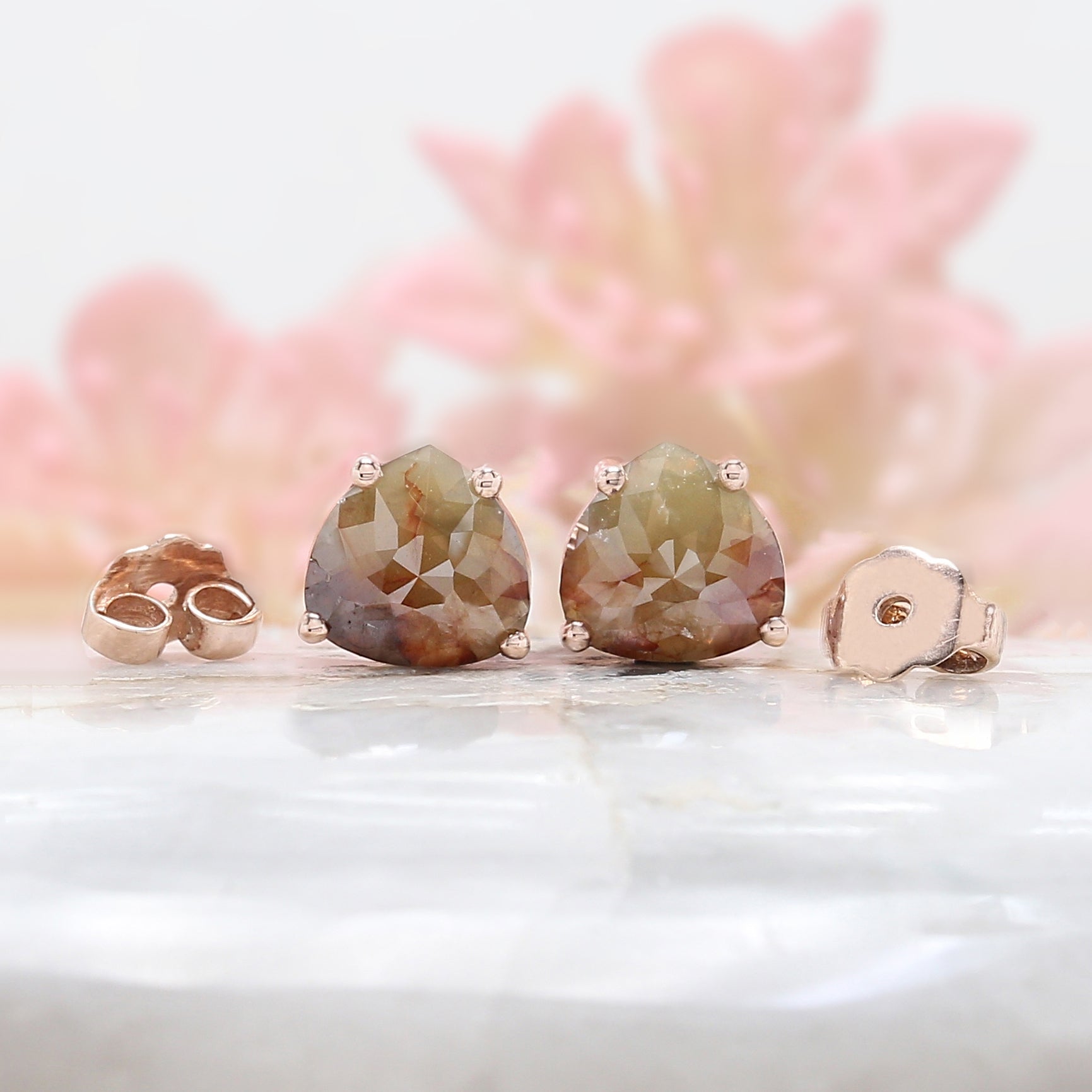 Pear Yellow Brown Color Diamond Earring Engagement Wedding Gift Earring 14K Solid Rose White Yellow Gold Earring 1.85 CT KDN6993