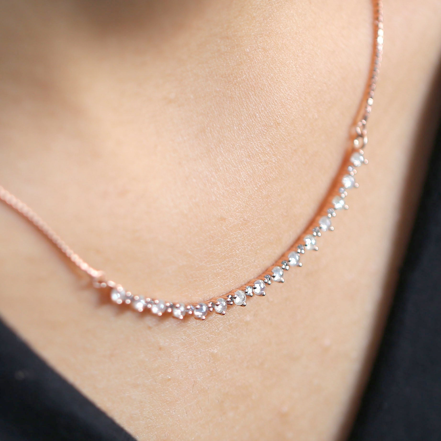 Round Rose Cut Salt And Pepper Diamond Pendant, Unique Diamond Pendant, Dangling Diamond Pendant, No Chain Including Only Pendant KD1092