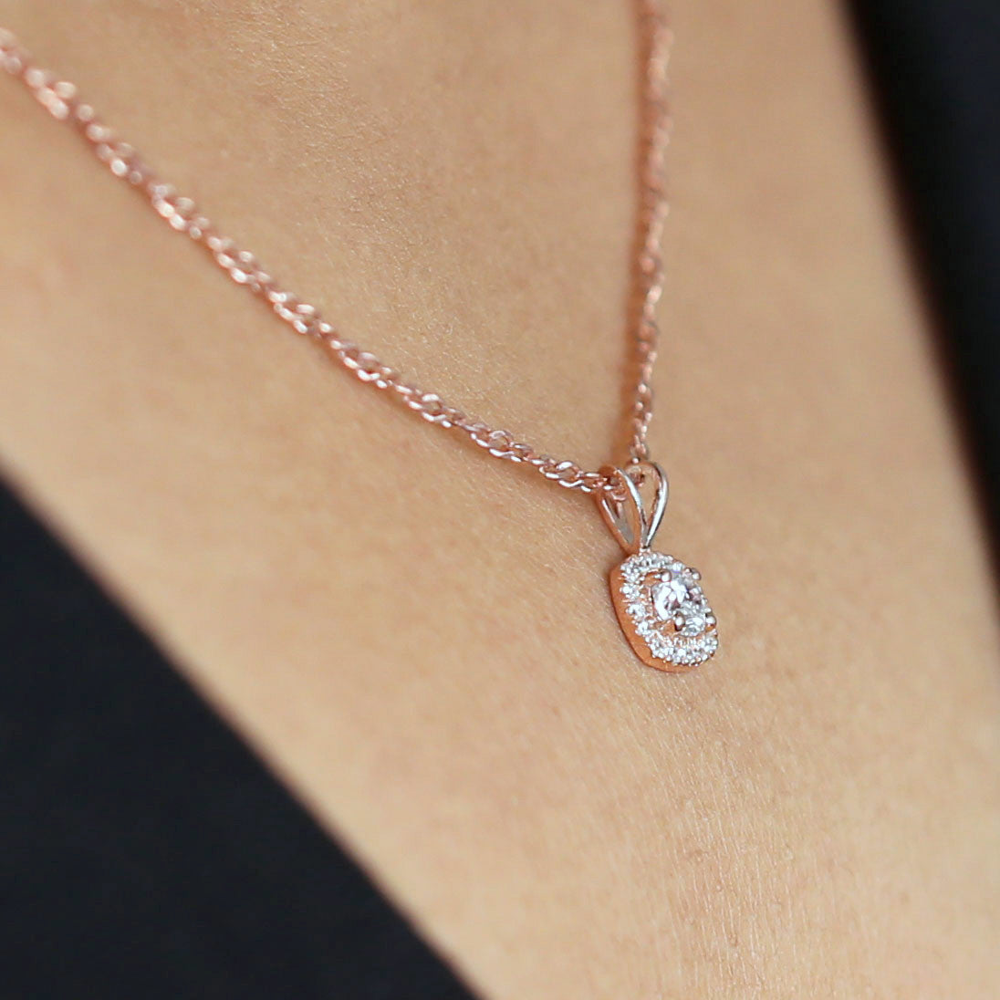 Round Brilliant Cut White Color Diamond Pendant Engagement Wedding Gift Pendant 14K Solid Rose White Yellow Gold Pendant 0.25 CT KD996