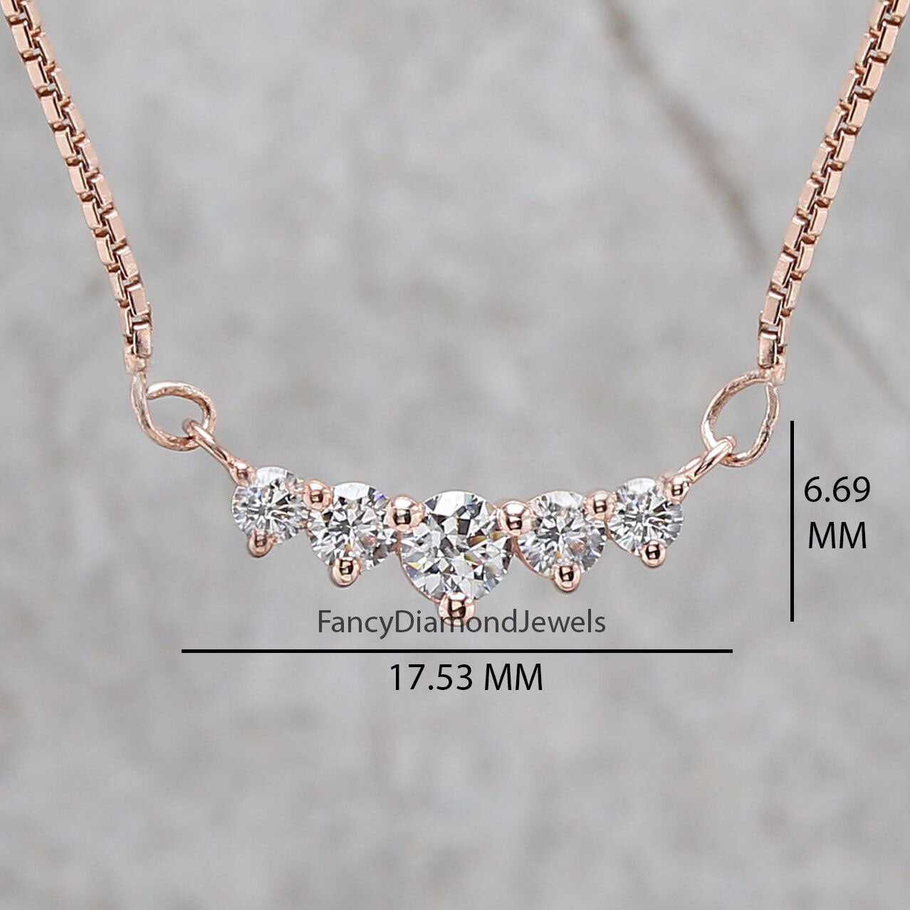 Round Brilliant Cut White Color Diamond Pendant Engagement Wedding Gift Pendant 14K Solid Rose White Yellow Gold Pendant 0.43 CT KD1003