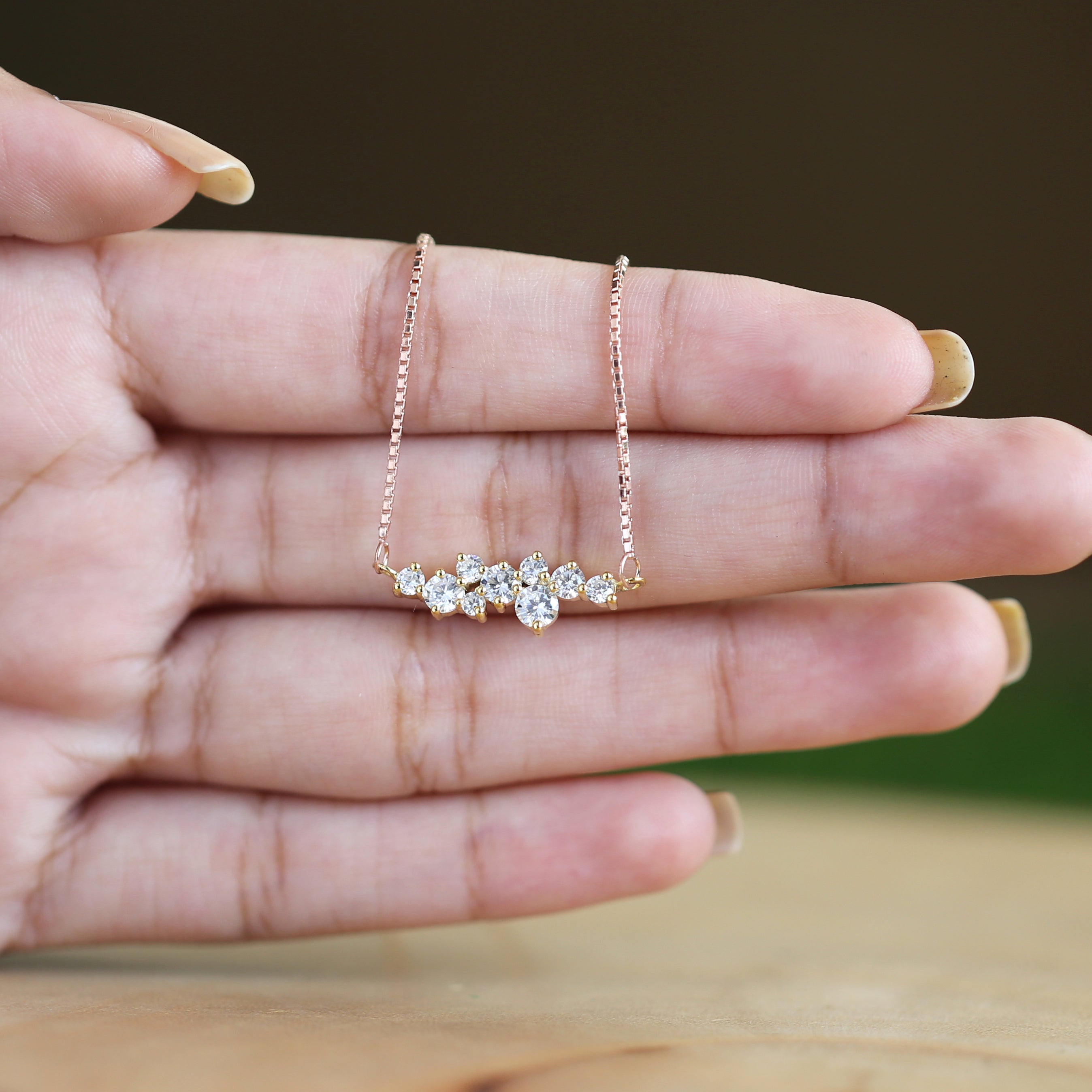 Round Brilliant Cut White Diamond Pendant, Round Unique Diamond Pendant, Dangling Diamond Pendant, No Chain Including Only Pendant KD943