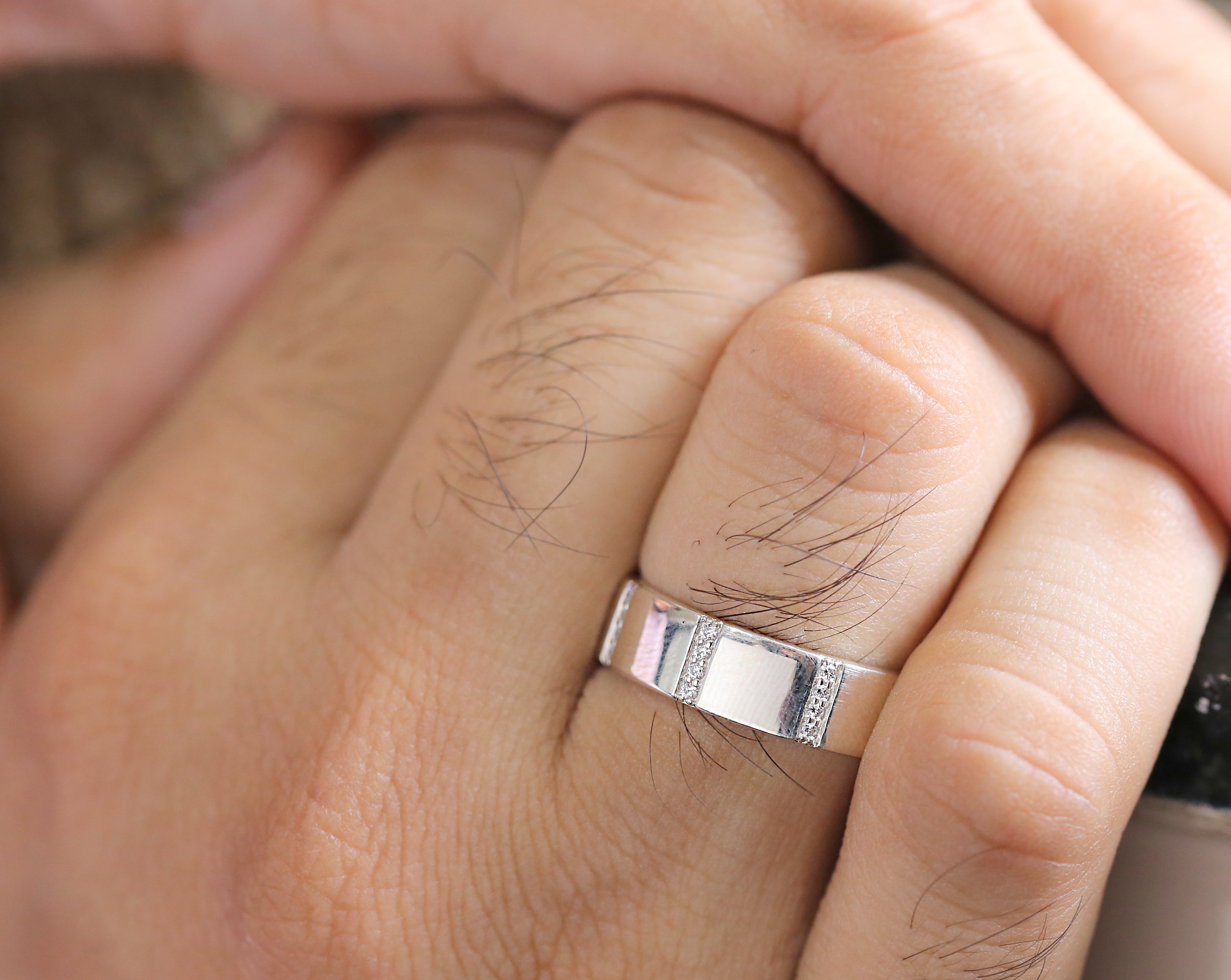 0.22 Ct, Men's Wedding Ring, White Diamond Band, Ring For Men, Round Diamond Band, Unique Men's Ring, Gift For Him KD933