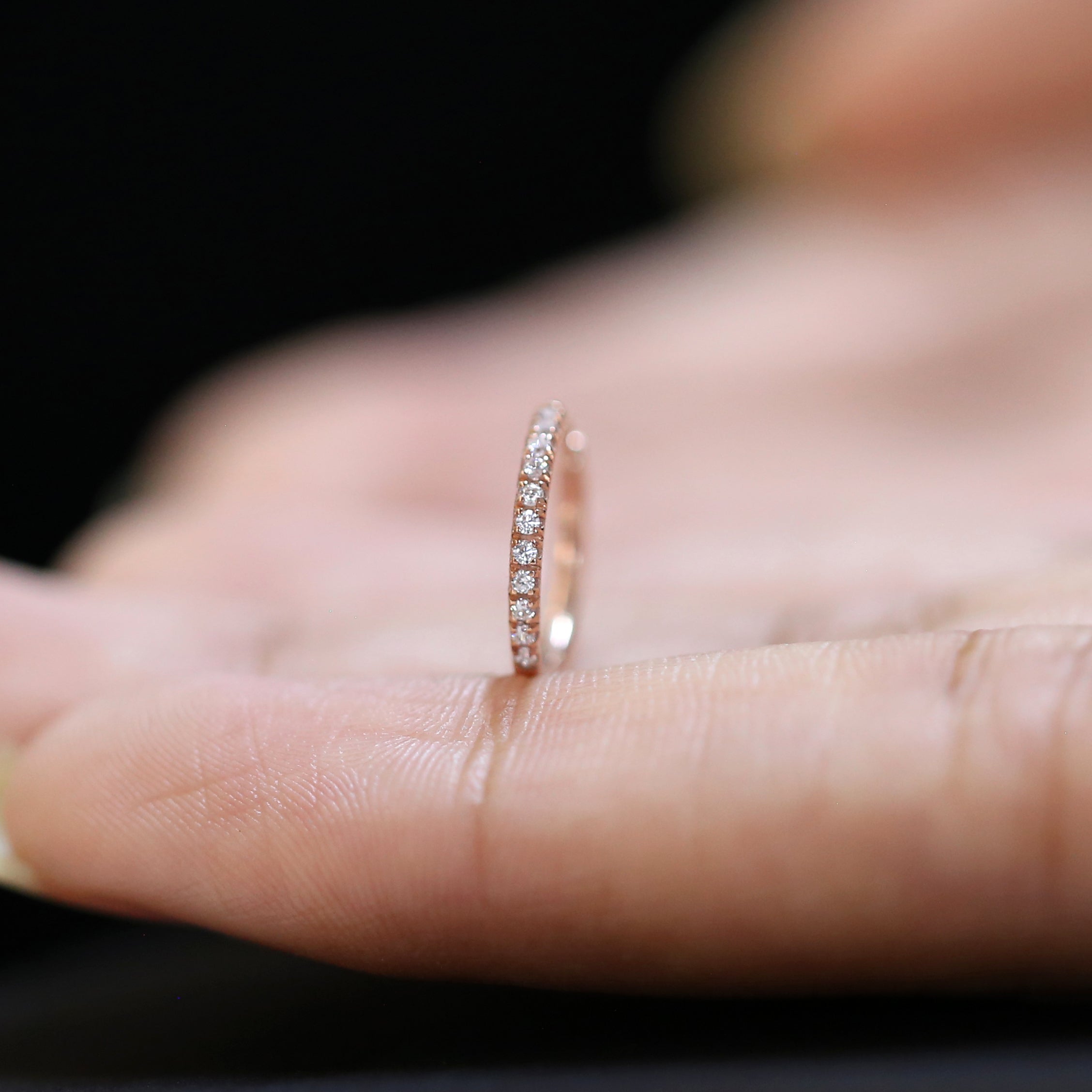 Natural White Round Diamond Nose Rings Engagement Wedding Gift Nose Ring 14K Solid Rose White Yellow Gold Nose Ring 0.08 CT KD971