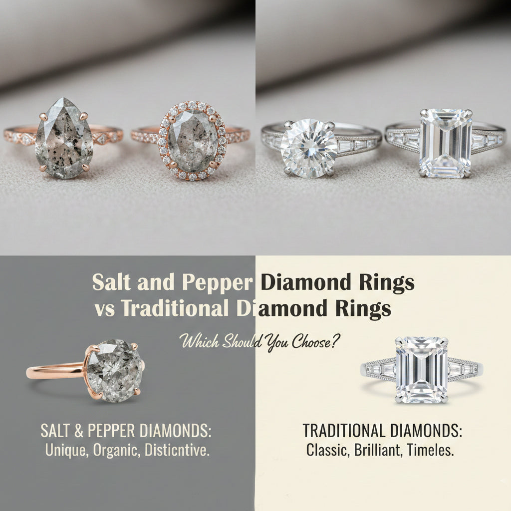 Salt and Pepper Diamond Rings vs Traditional Diamond Rings: Which Should You Choose?