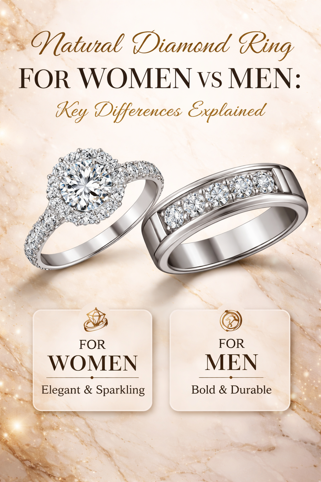 Natural Diamond Ring for Women vs Men: Key Differences Explained