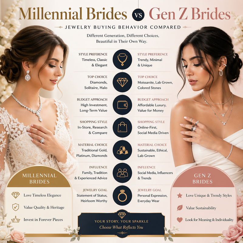 Millennial Brides vs Gen Z Brides: Jewelry Buying Behavior Compared