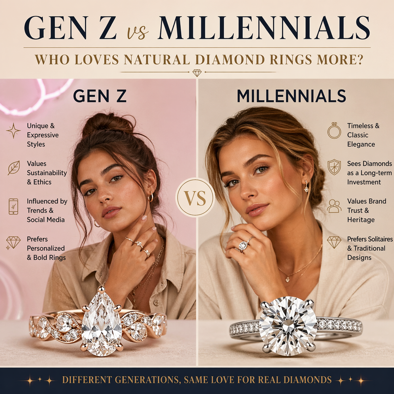 Gen Z vs Millennials: Who Loves Natural Diamond Rings More?