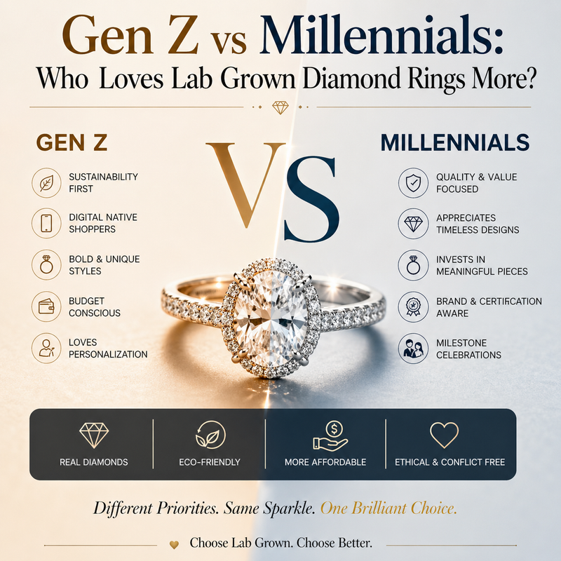 Gen Z vs Millennials: Who Loves Lab Grown Diamond Rings More?
