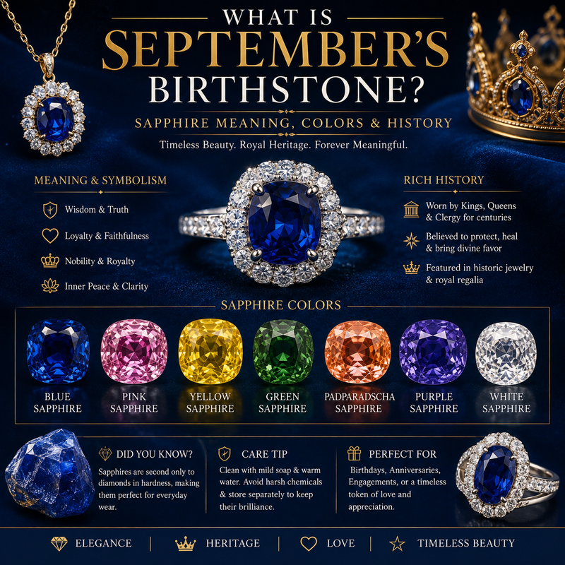 What Is September’s Birthstone jewelry? Sapphire Meaning, Colors & History
