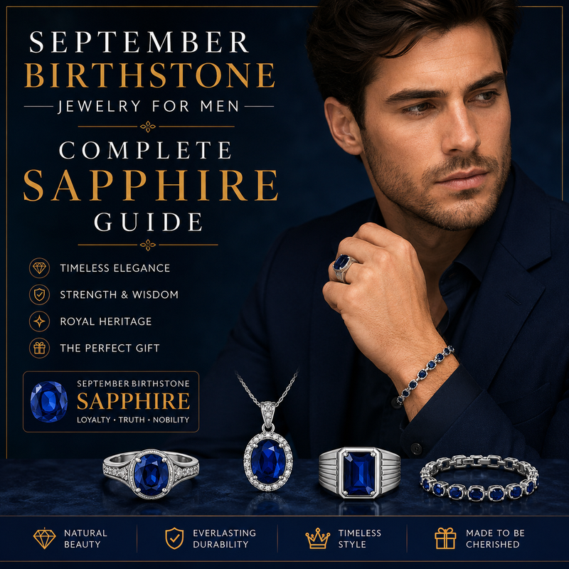 September Birthstone Jewelry for Men: Complete Sapphire Guide