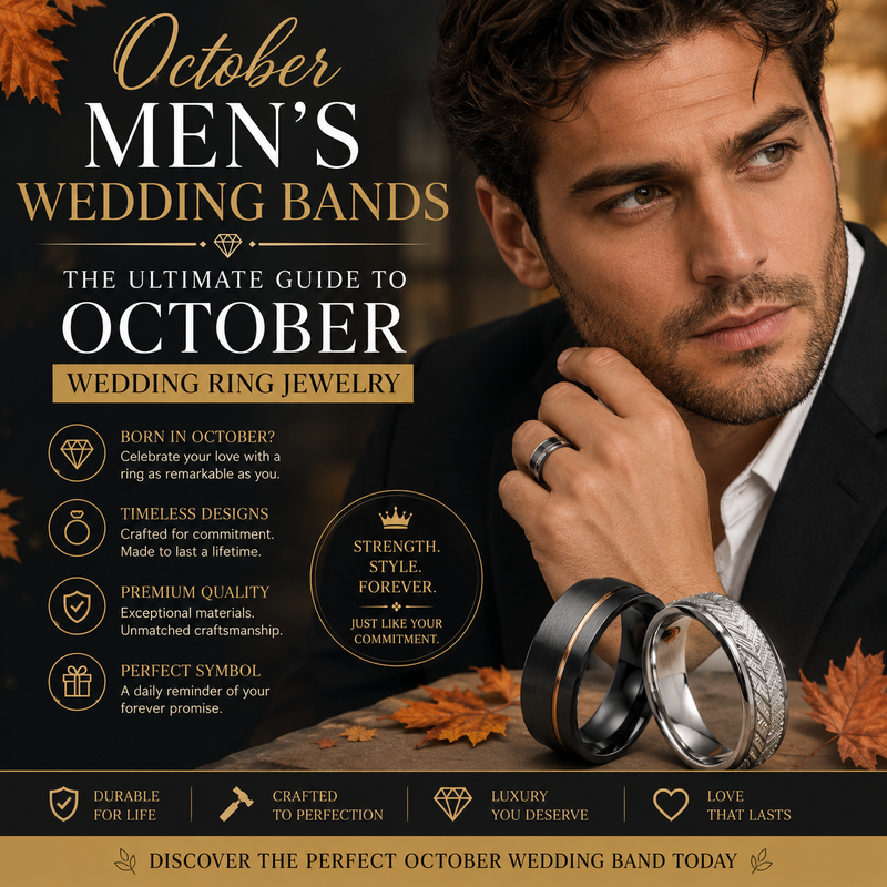 October Men’s Wedding Bands: The Ultimate Guide to October Wedding Ring Jewelry