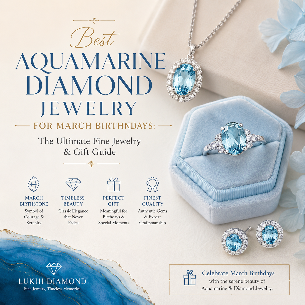 Best Aquamarine Diamond Jewelry for March Birthdays: The Ultimate Fine Jewelry & Gift Guide