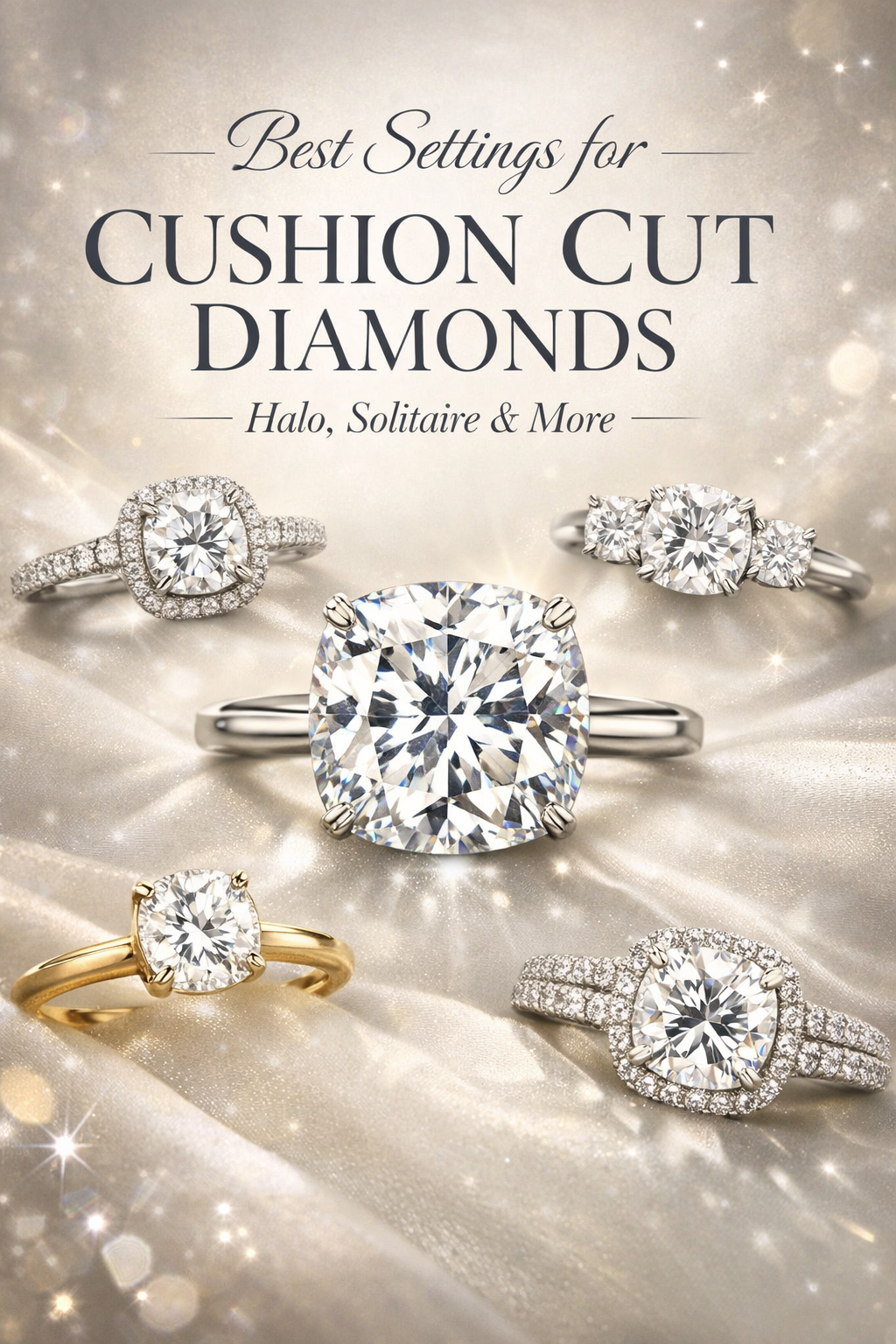 Best Settings For Cushion Cut Diamonds (Halo, Solitaire & More)